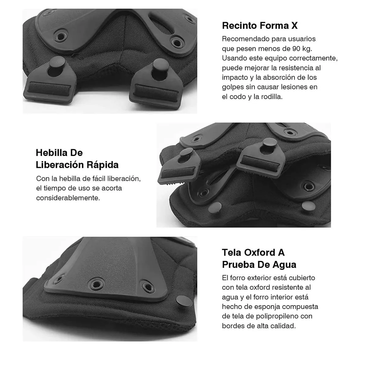 Rodillera Y Codera Táctica Militar Para Bicicleta Y Motocicl