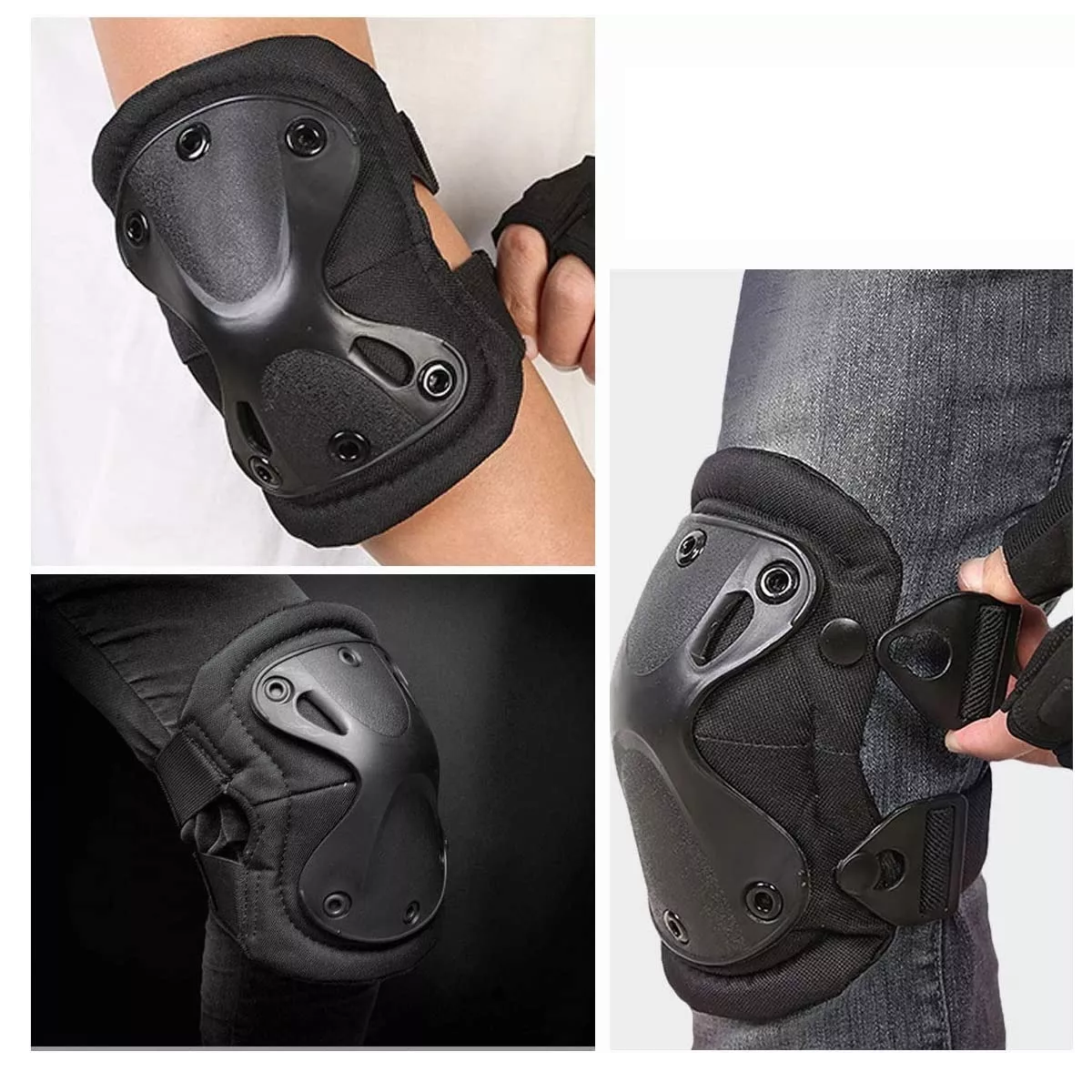 Rodillera Y Codera Táctica Militar Para Bicicleta Y Motocicl