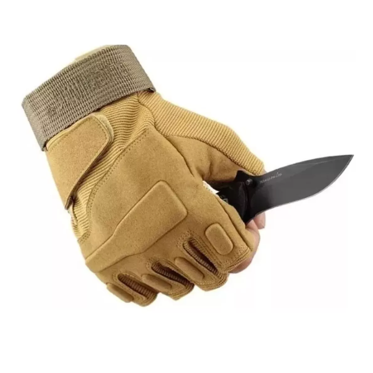 Guantes Tacticos Militar Medio Dedo Motocicleta Bicicleta Beige M
