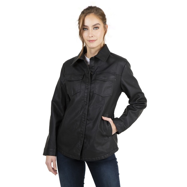 Chamarra Rompevientos Chaqueta De Piel Sintética Para Mujer Giovanni Gali