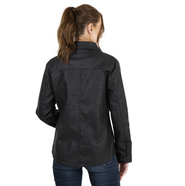 Chamarra Rompevientos Chaqueta De Piel Sintética Para Mujer Giovanni Gali