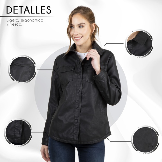 Chamarra Rompevientos Chaqueta De Piel Sintética Para Mujer Giovanni Gali