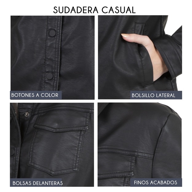 Chamarra Rompevientos Chaqueta De Piel Sintética Para Mujer Giovanni Gali