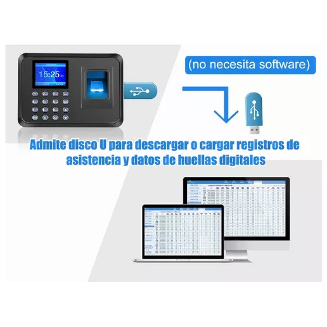 Reloj Checador Huella Biométrico Digital Memoria Internet