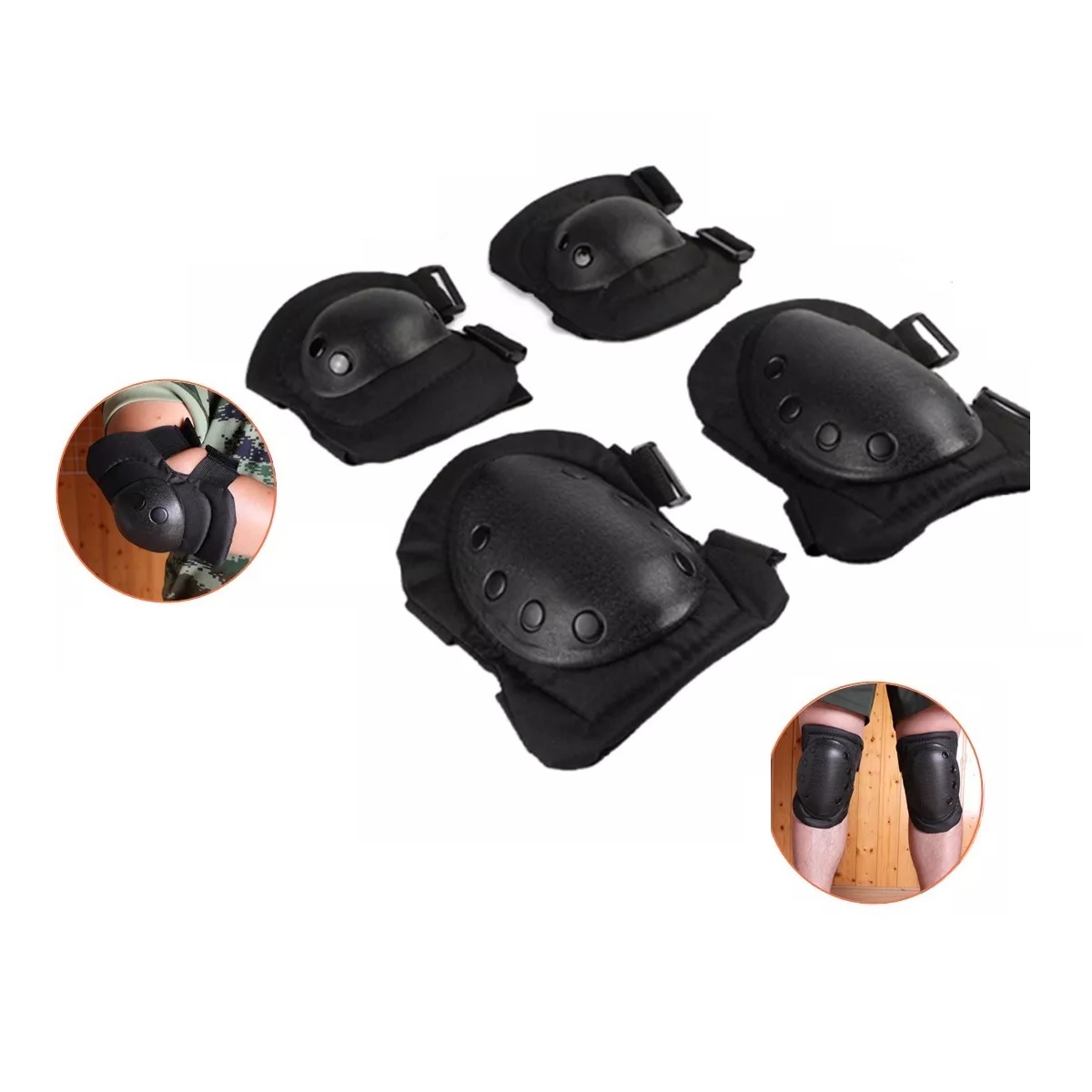 Juego De Rodilleras Y Coderas De Tiro / Deportes Militares