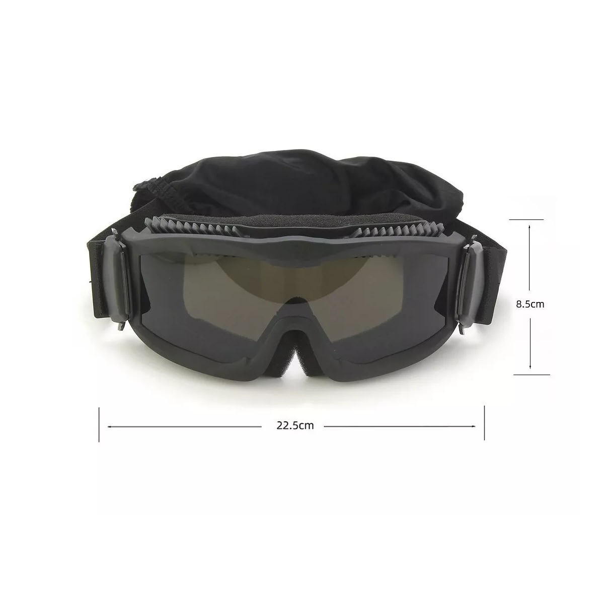 Gafas Tácticas Goggle Militares Con 3 Lentes Negro
