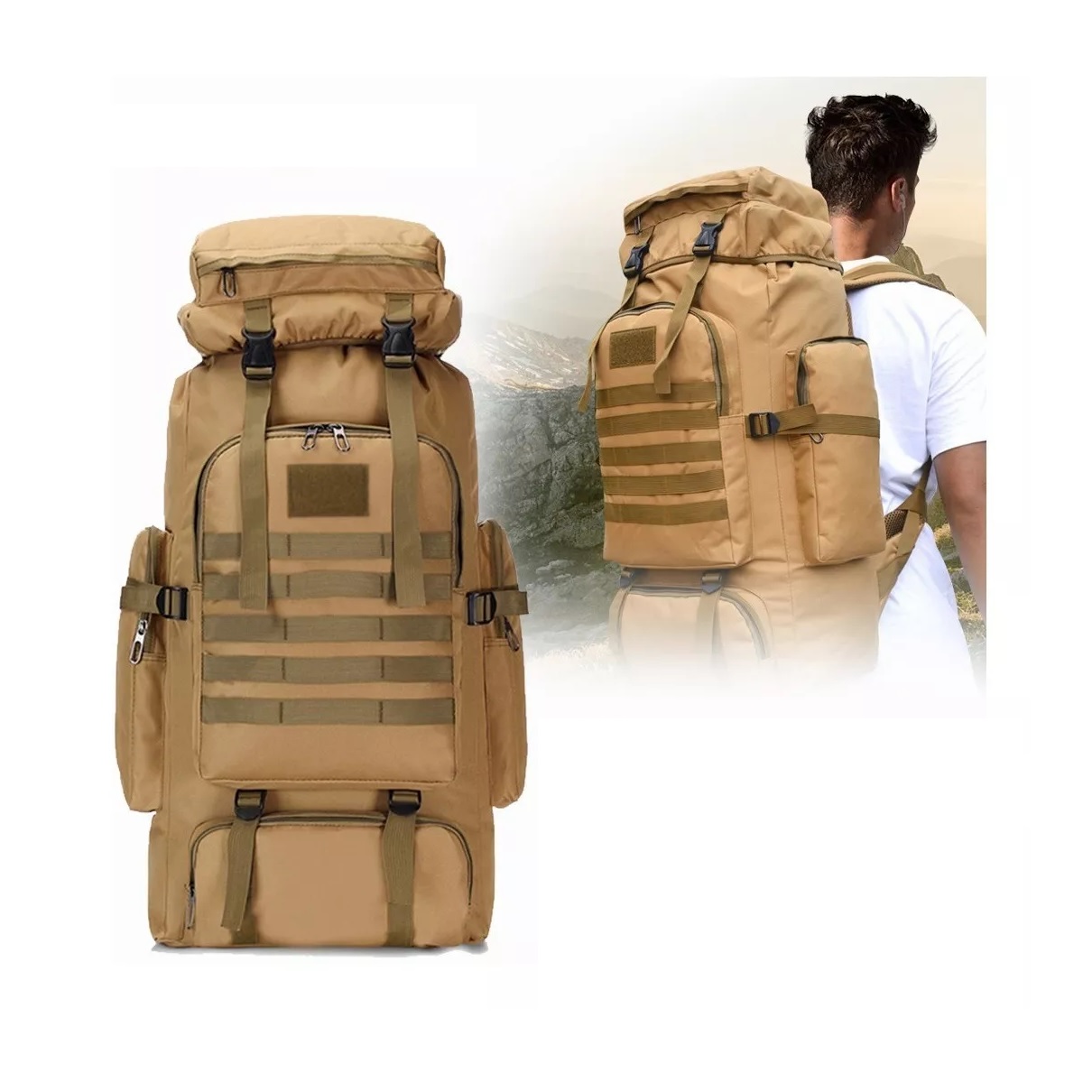 Mochila Tacticas Militares Impermeable Exteriores De 80l