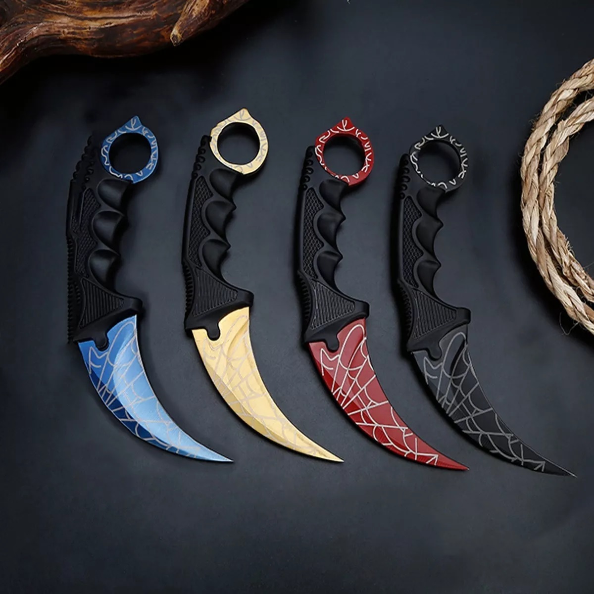 Cuchillo Karambit Cuchillo Tactico Militar Caceria 4pcs