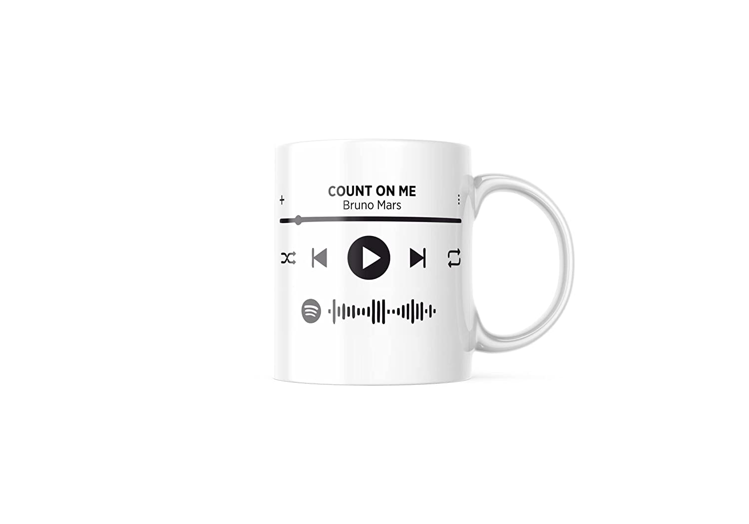 Taza Personalizada"AMIGOS" con código Spotify y fotografía