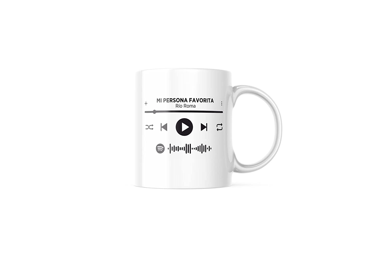 Taza Personalizada Love con código Spotify y fotografía ideal para regalar en San Valentín, 14 de Febrero, cumpleaños, aniversarios, cualquier ocasión