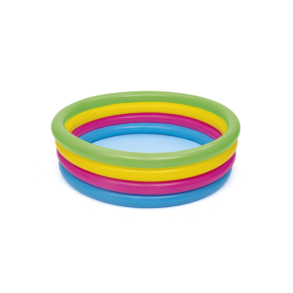 Alberca Piscina Inflable Circular Arcoiris Infanitl 4 Anillos 157 cm Diámetro