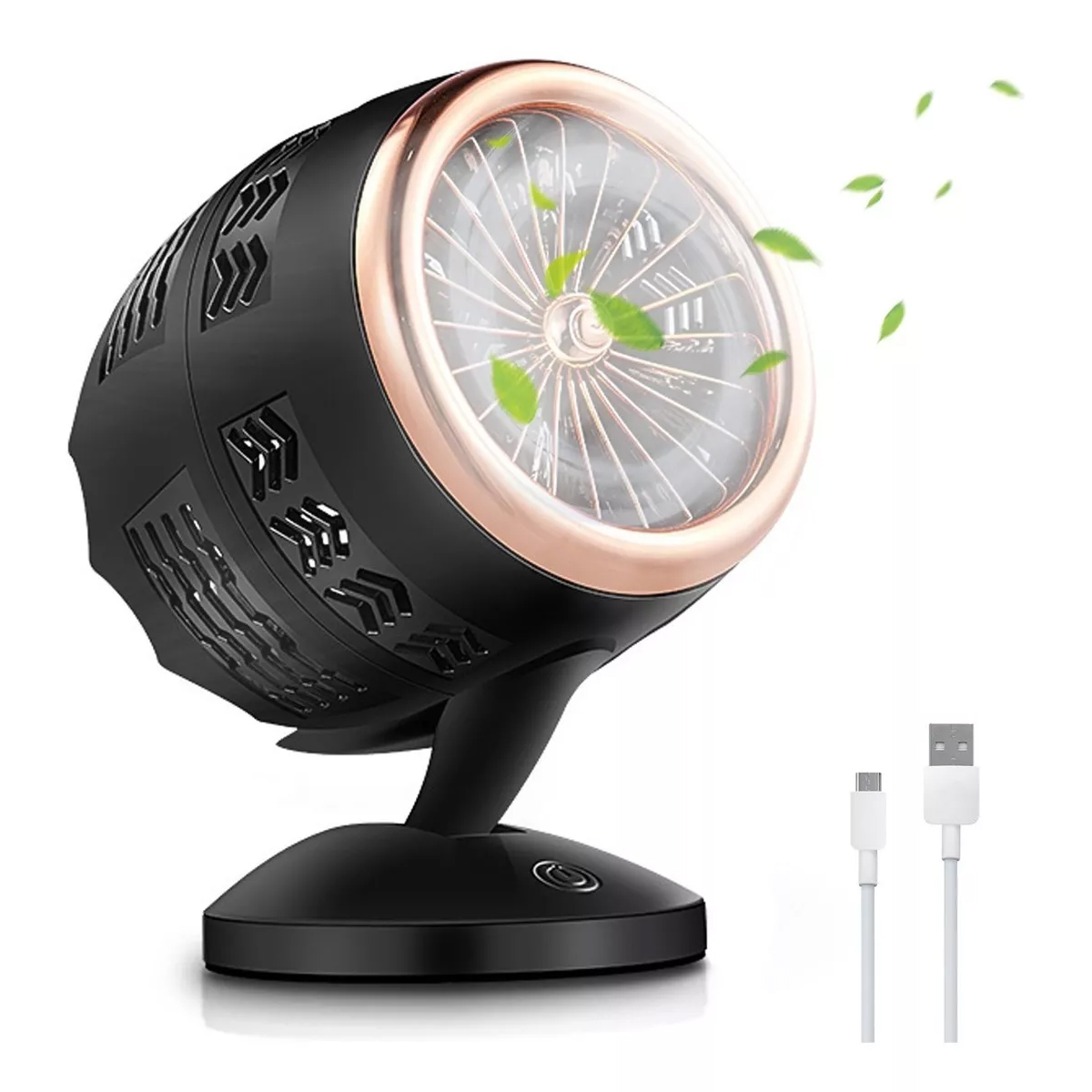 Ventilador De Escritorio Mini Usb Portátil Doble Turbo Frío