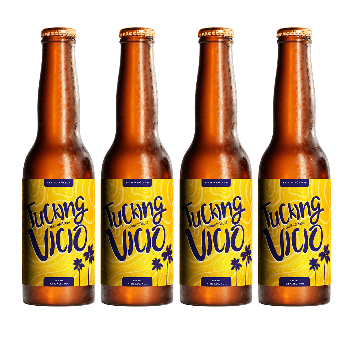Paquete de Cerveza Fucking Vicio 4 pzas. 355 ml c/u.