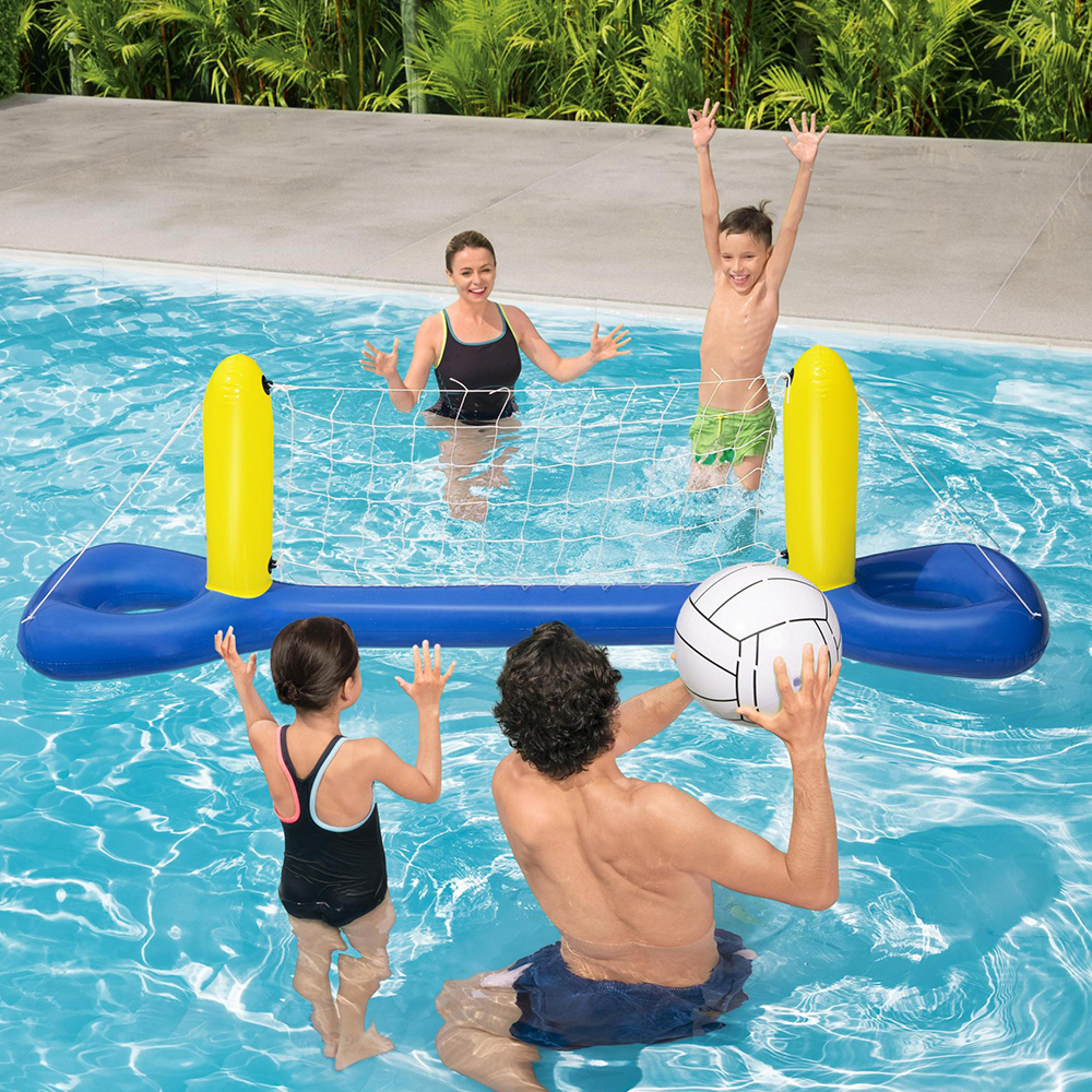 Juego Porteria Inflable Volleyball Piscina o Jardin Con Pelota