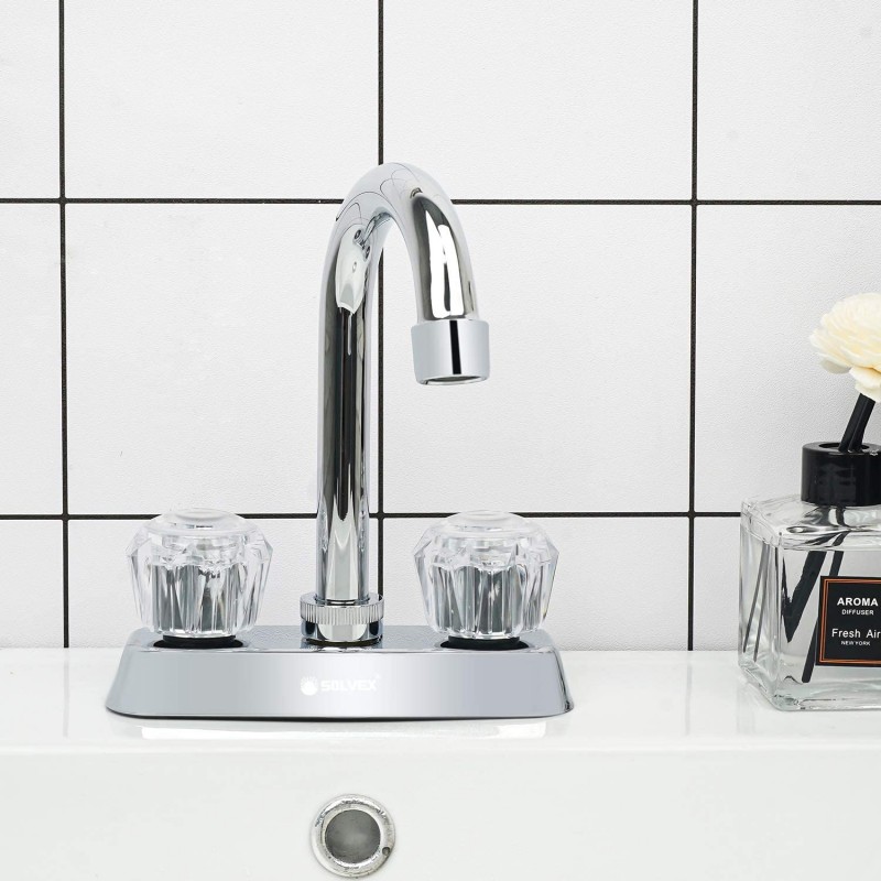 Llaves Lavabo Baño Grifo Mezcladora Acero Inoxidable Cromado