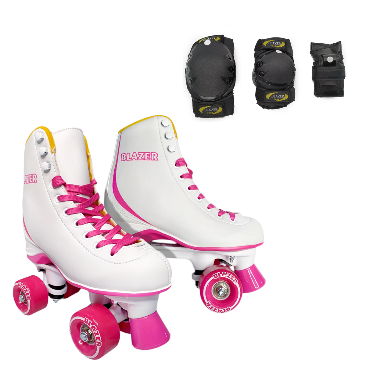 Patines Roller Rosa Quads Clásicos Retro Premium con Mochila