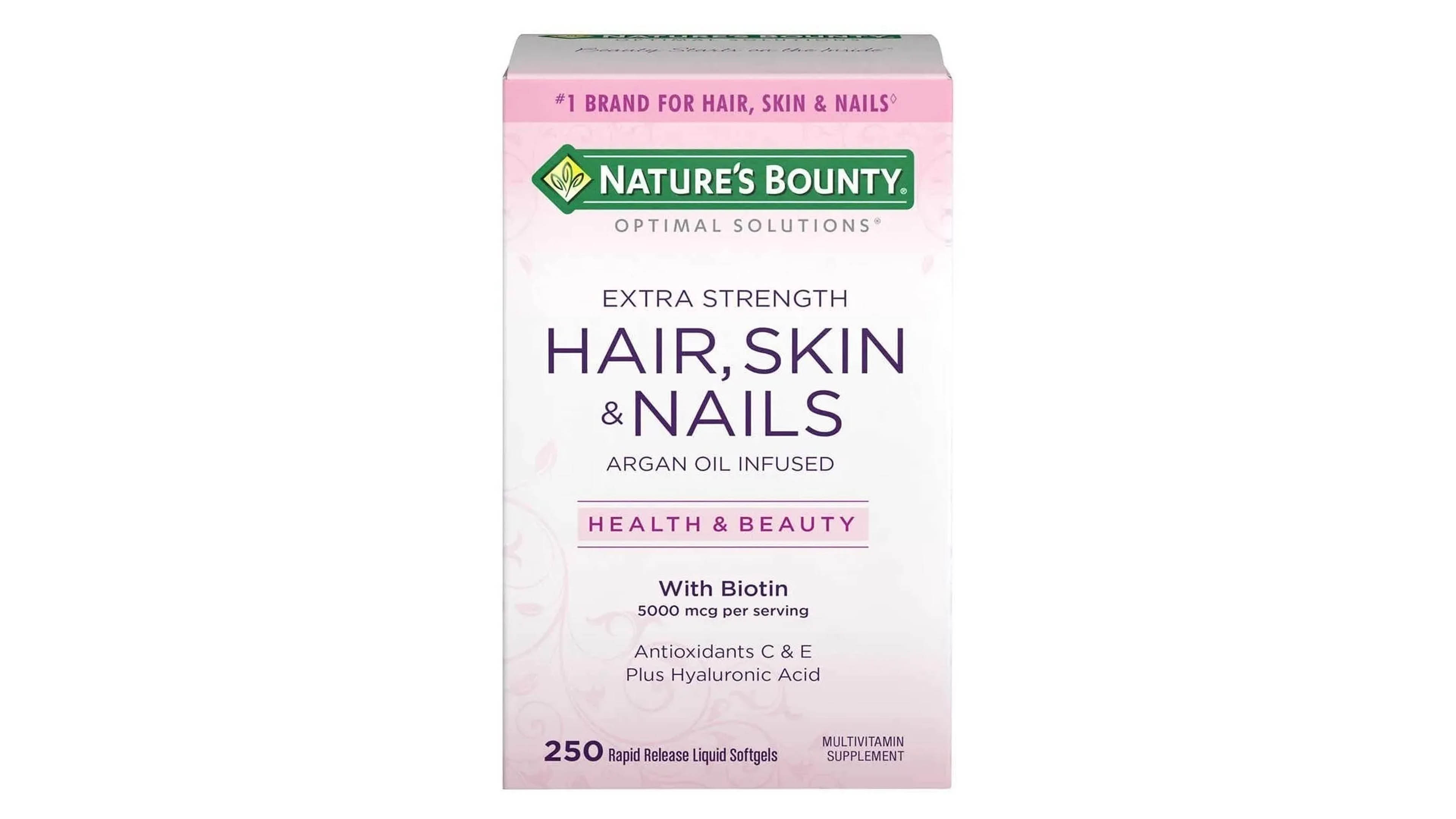 Natures Bounty Pelo Piel Y Uñas 250 Softgels Con Biotina Y Vitaminas 