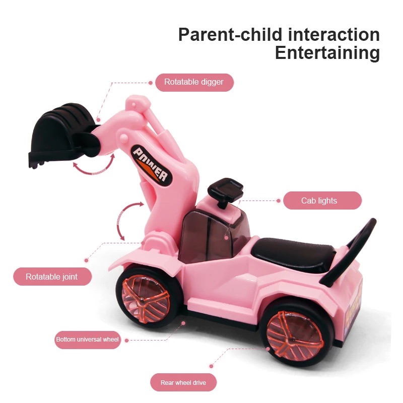 Excavadora Musical Con Luz Y Movimiento Juguete