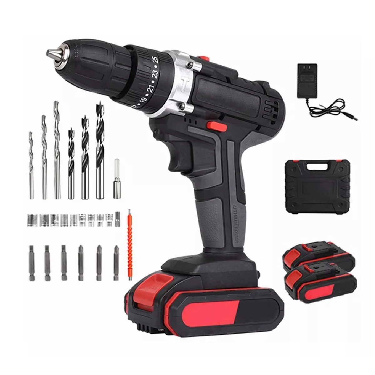 Kit Taladro Inalámbrico Multifuncional Con 2 Baterías