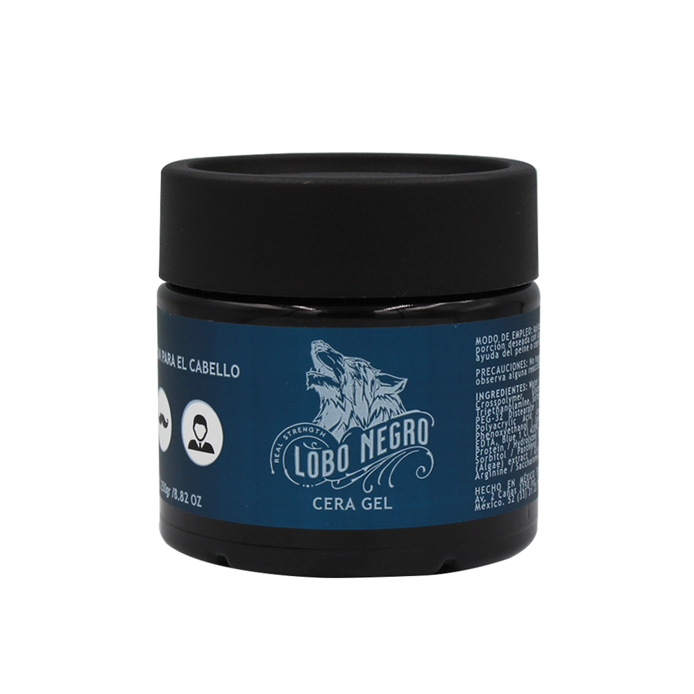 Lobo Negro Cera Gel Hombre Para Cabello Barba Bigote 250gr