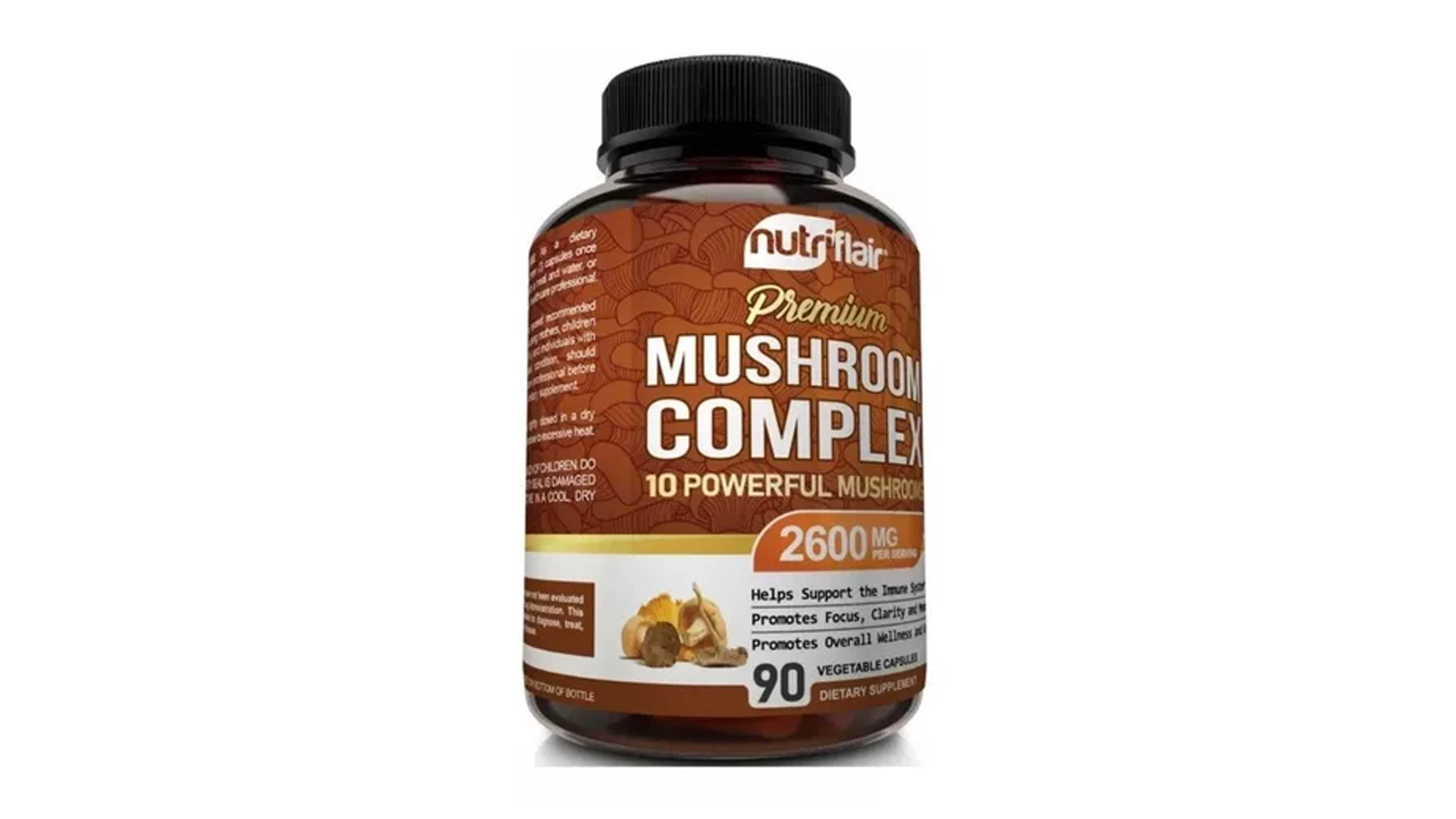 Mushroom Complex 2600mg 90 Cap Con 10 Hongos Nootropico NutriFlair