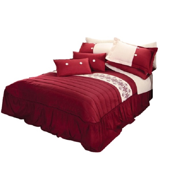 Colcha Sencilla King Size Aranza Vino Colchas Concord