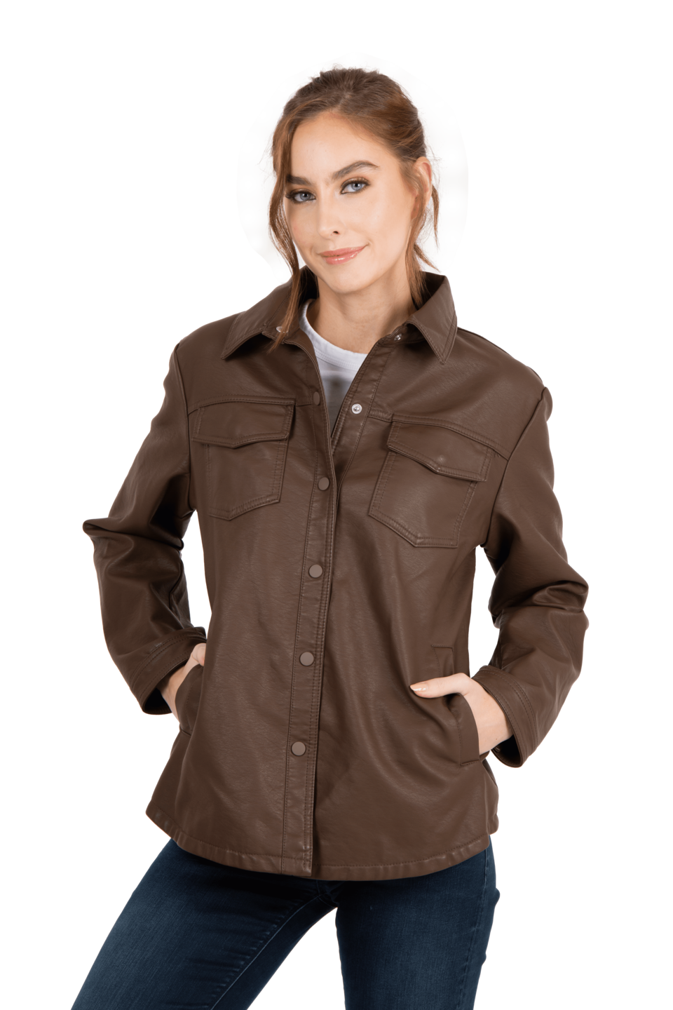 Chamarra Rompevientos Chaqueta De Piel Sintética Para Mujer Giovanni Gali