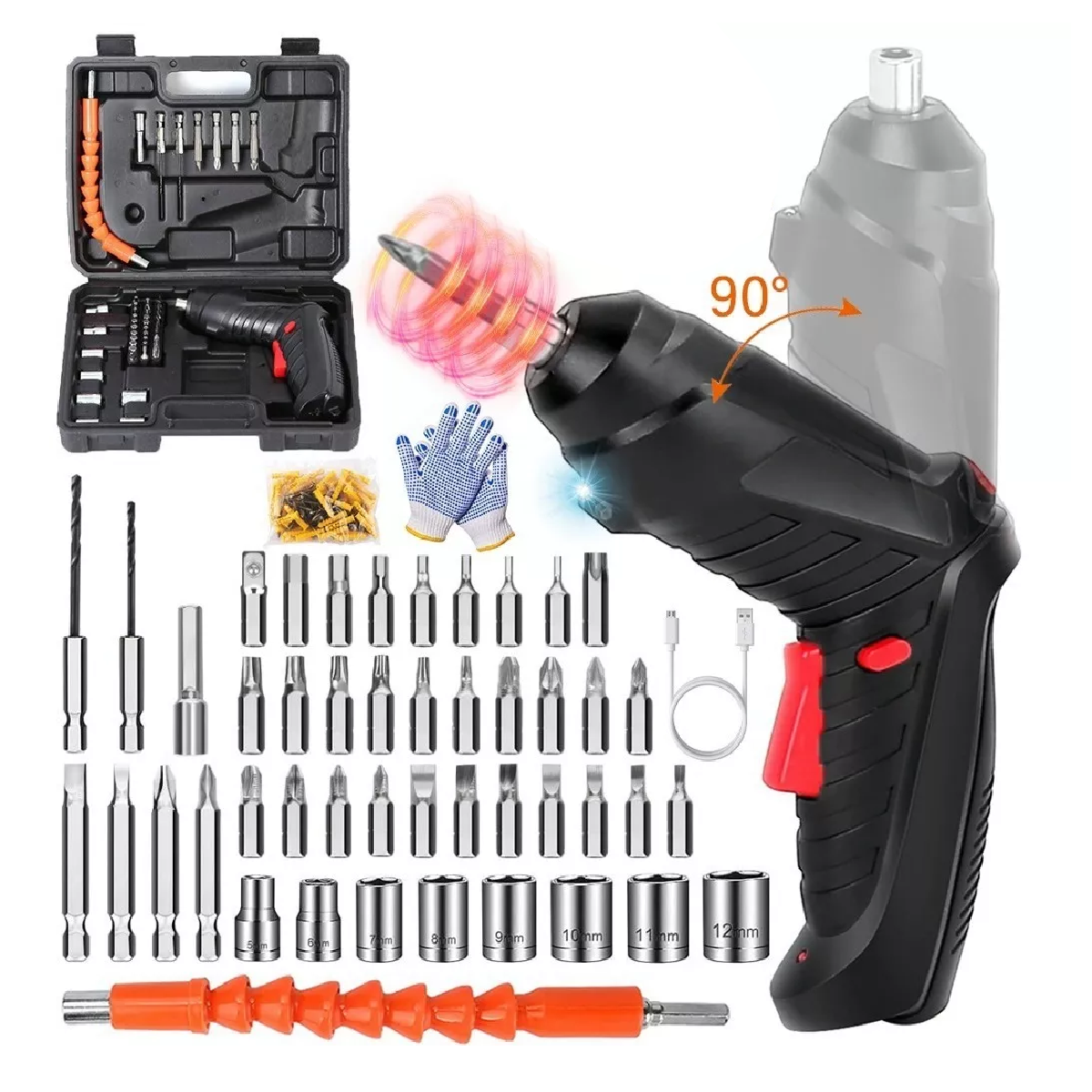 Juego De Destornilladores Eléctricos Reparación 51 Pcs