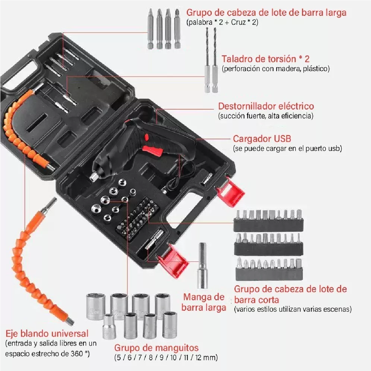 Juego De Destornilladores Eléctricos Reparación 51 Pcs