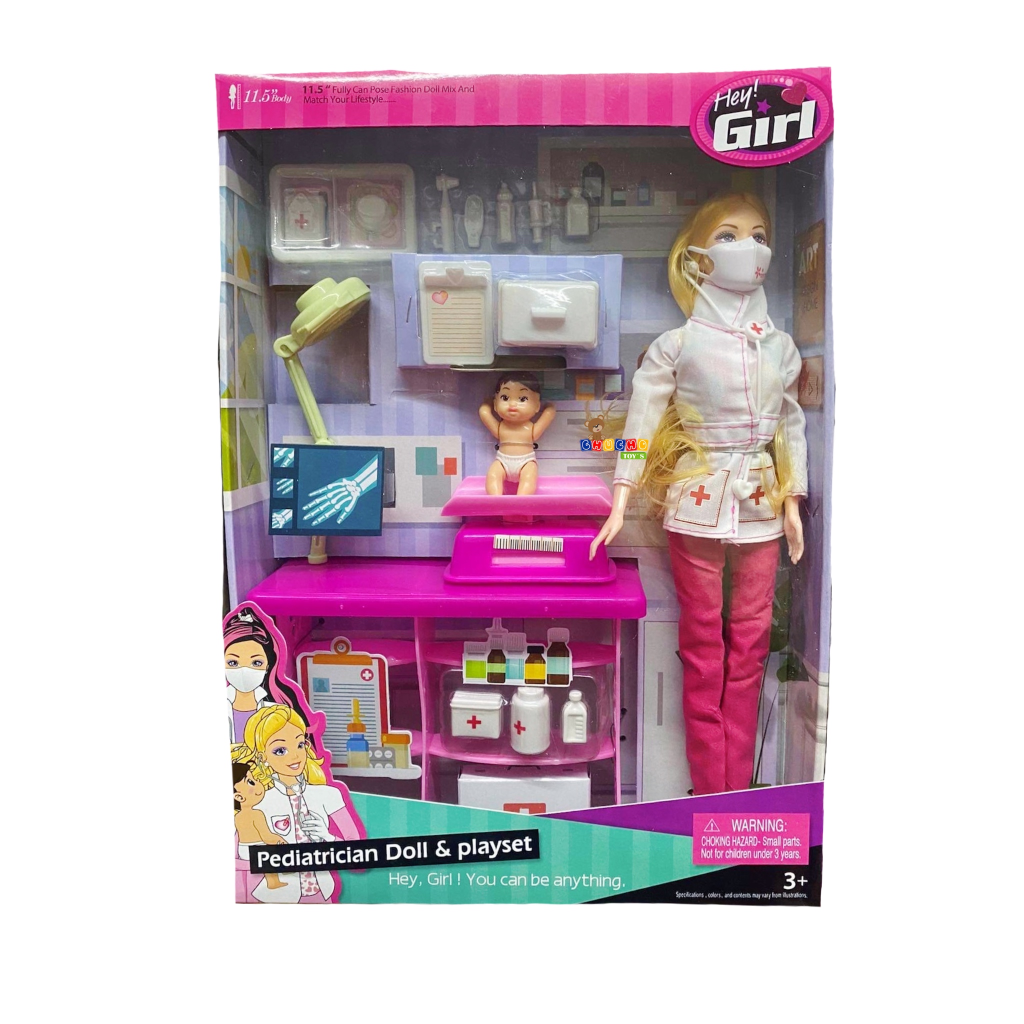 Muñeca Veterinaria Con Accesorios Juguete Hey Girl