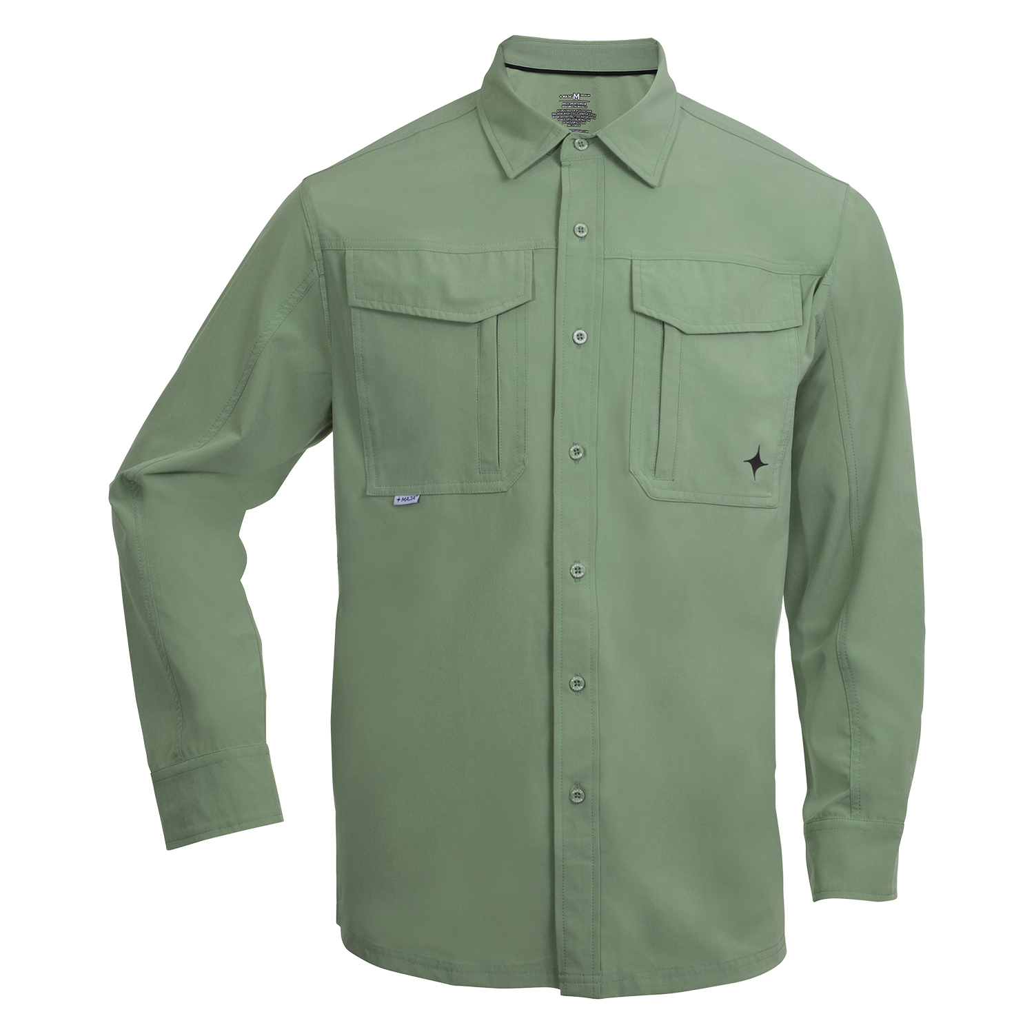 Camisa Outdoor Traveler Manga Larga Color Verde Olivo MAJA para Hombre