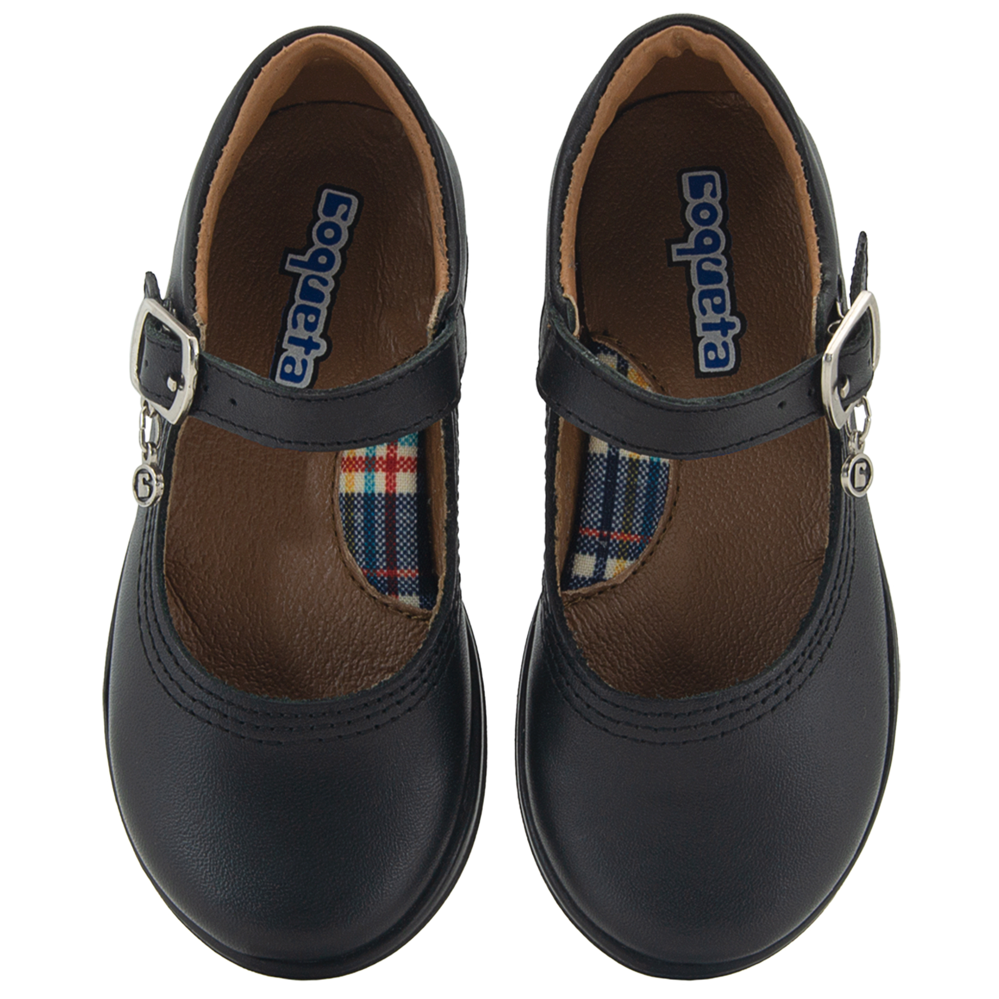 Zapato Escolar Niña Coqueta Piel Antiderrapante Negro 22-26