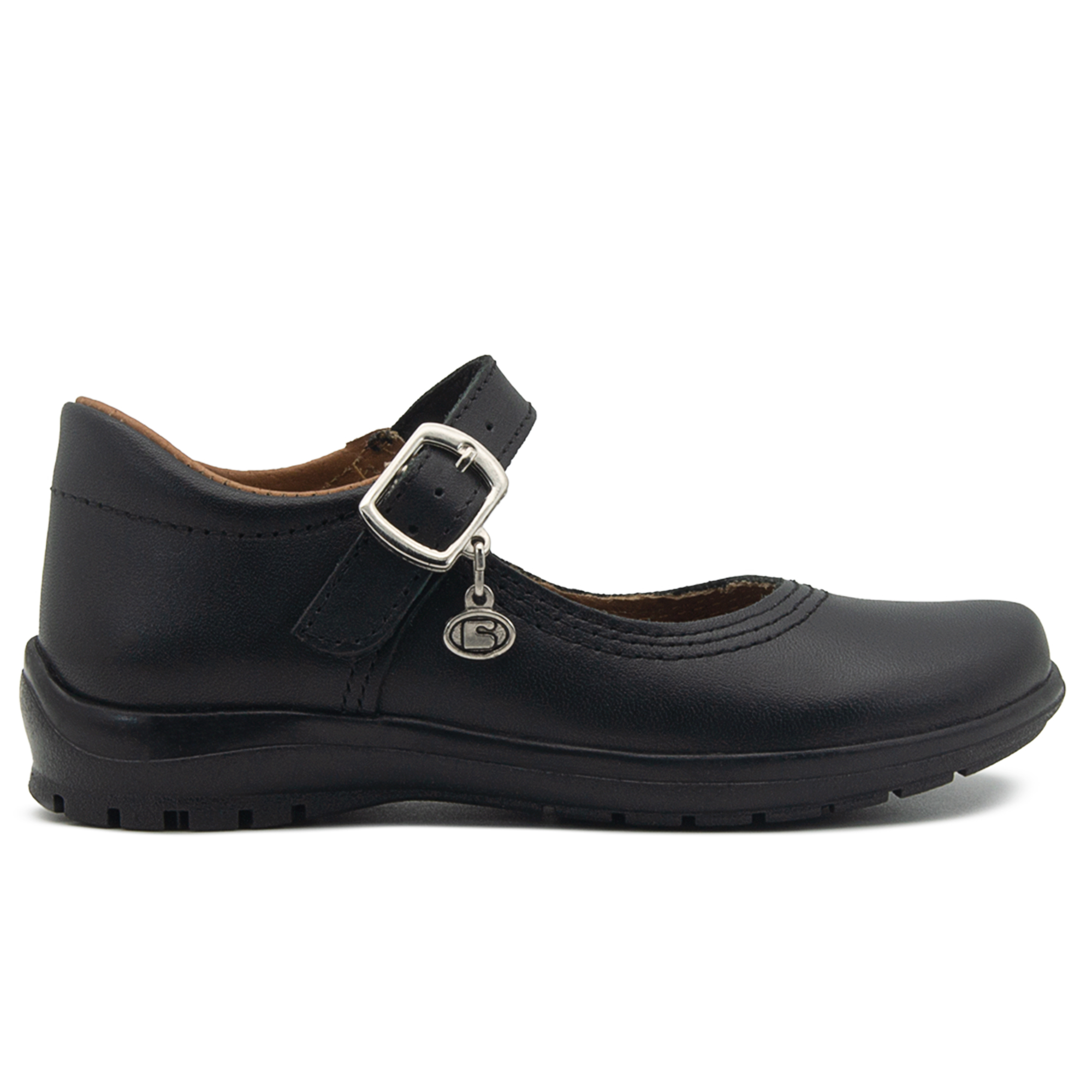 Zapato Escolar Niña Coqueta Piel Antiderrapante Negro 22-26