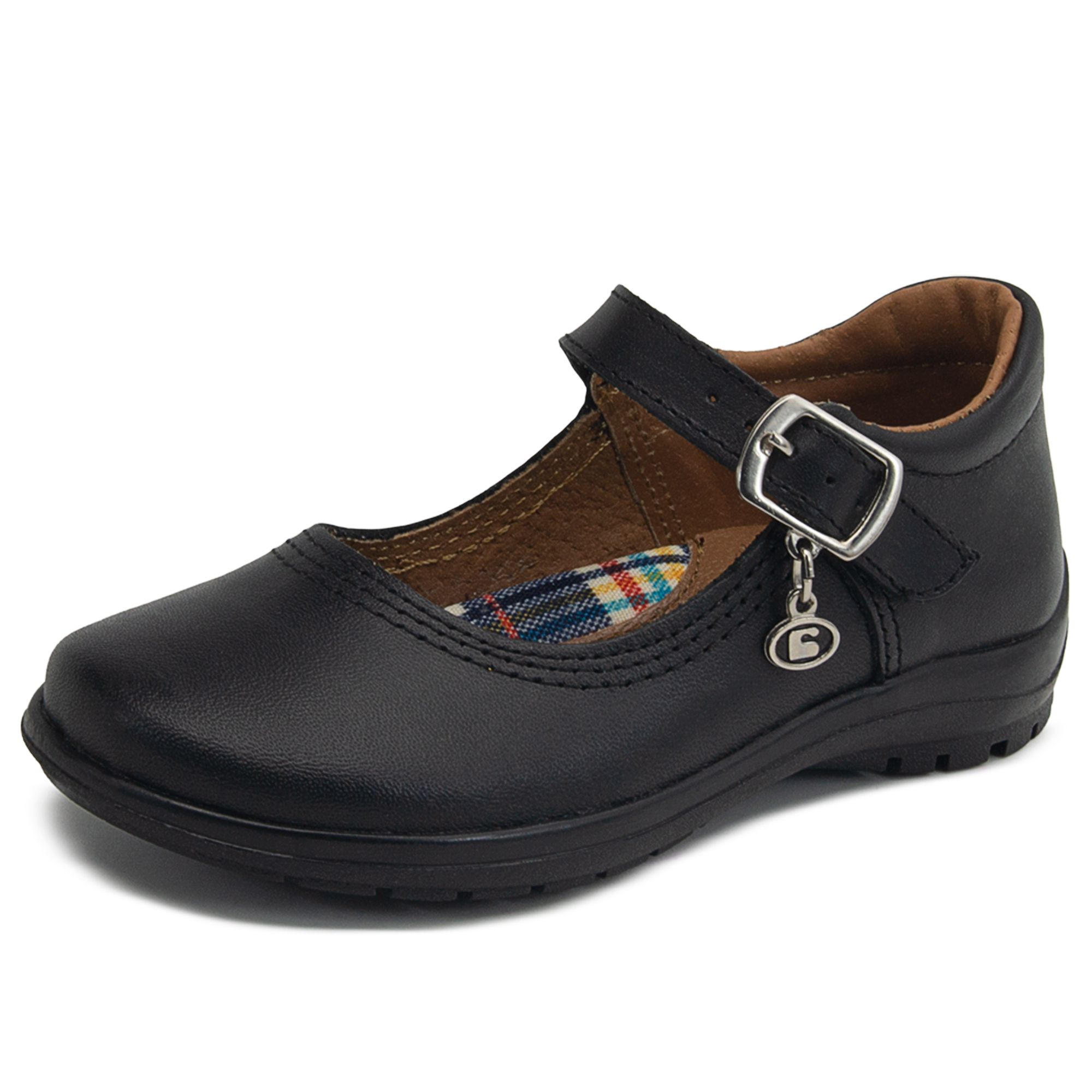 Zapato Escolar Niña Coqueta Piel Antiderrapante Negro 22-26