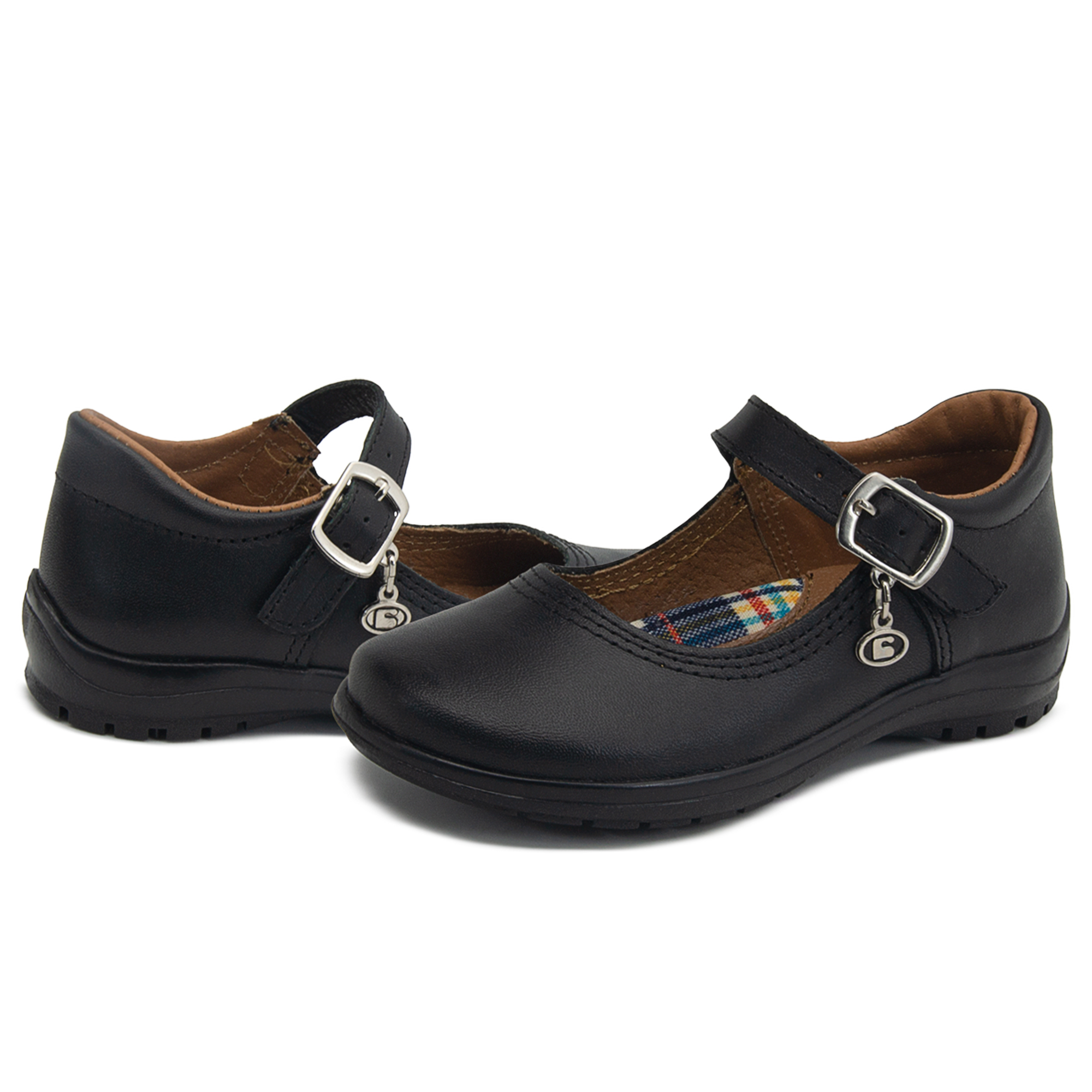 Zapato Escolar Niña Coqueta Piel Antiderrapante Negro 22-26