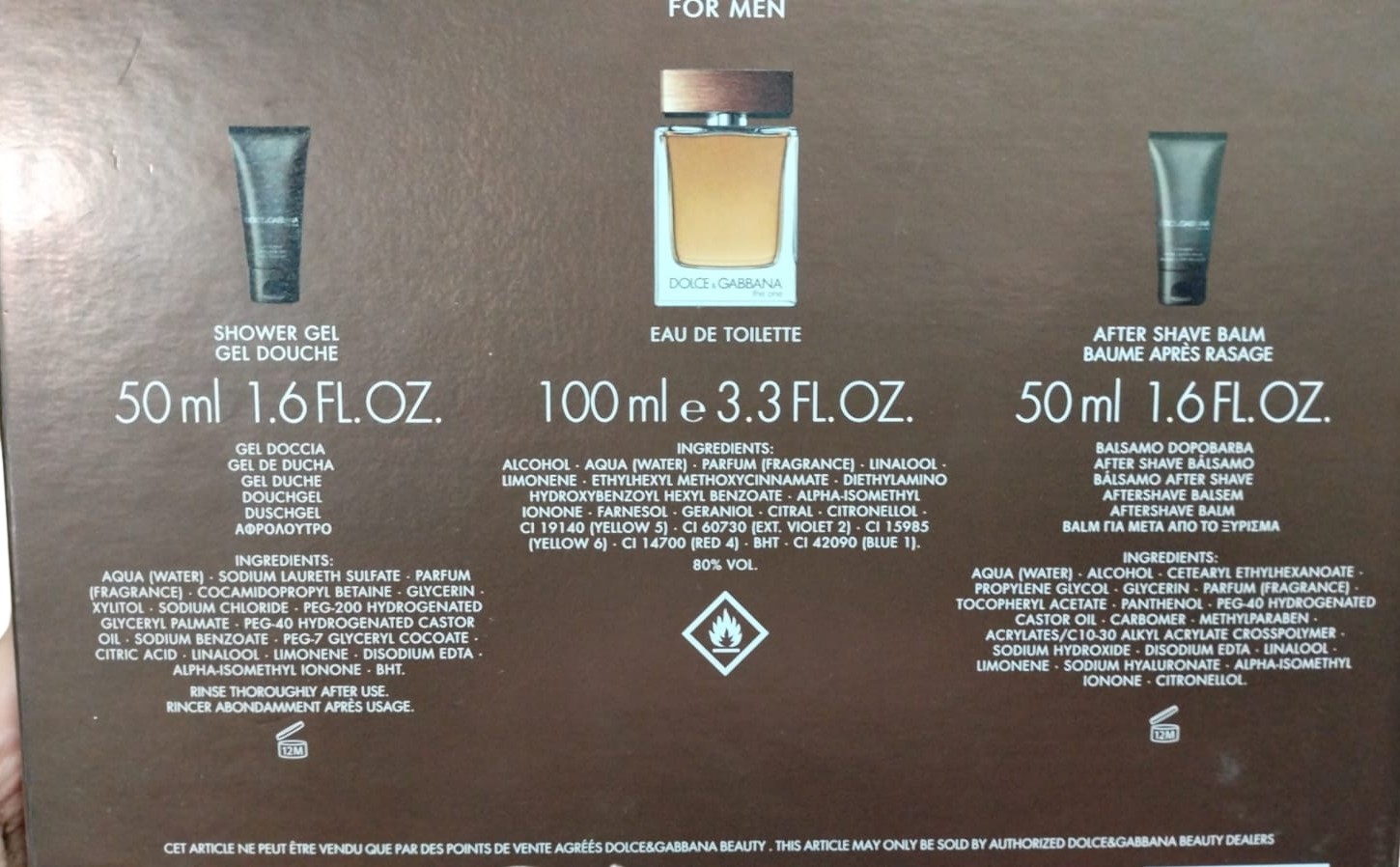 Kit de Perfume para Hombre Dolce Gabbana The One For Men EDT