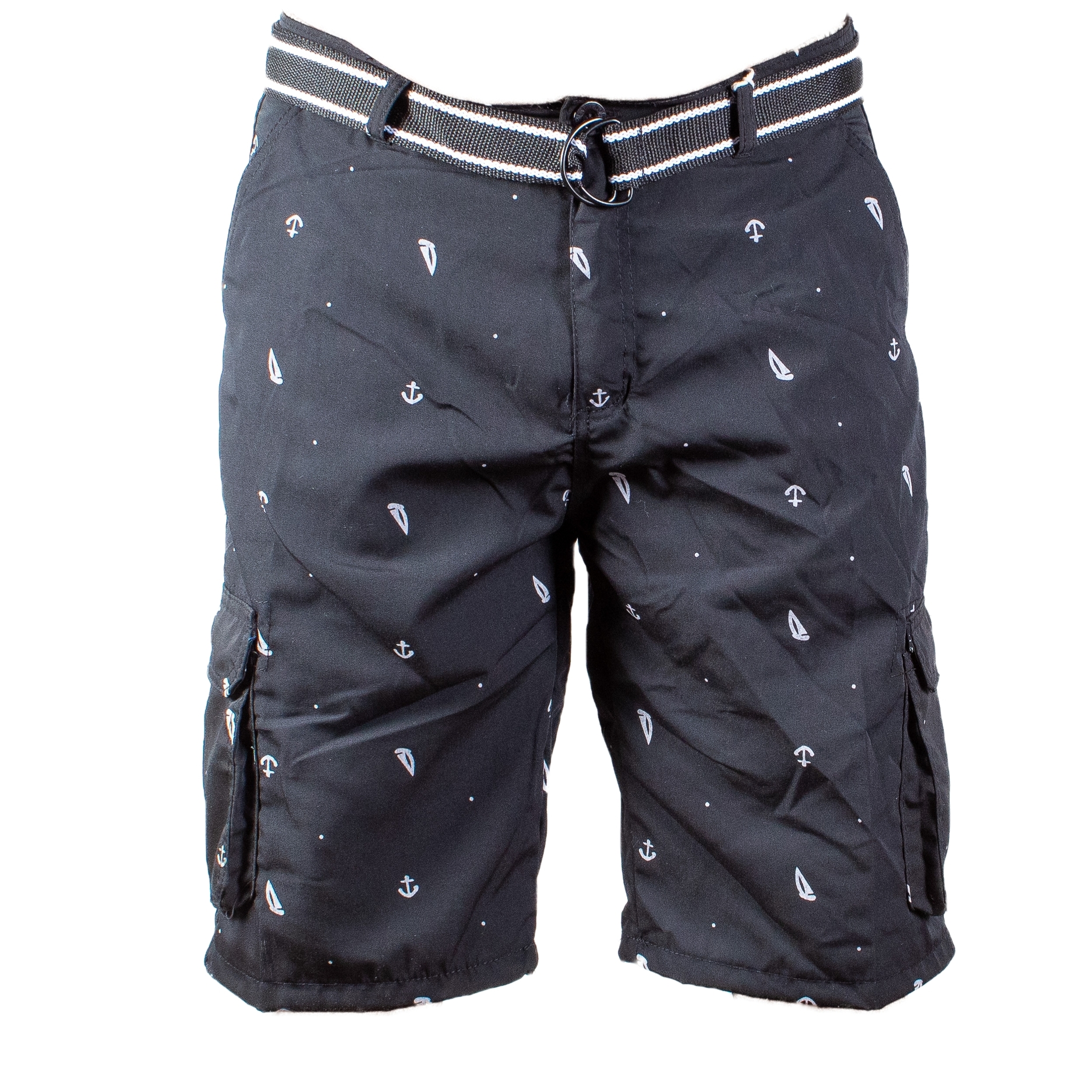 Shorts Casuales Bermuda para Hombre Estilo Nautico Cinturon