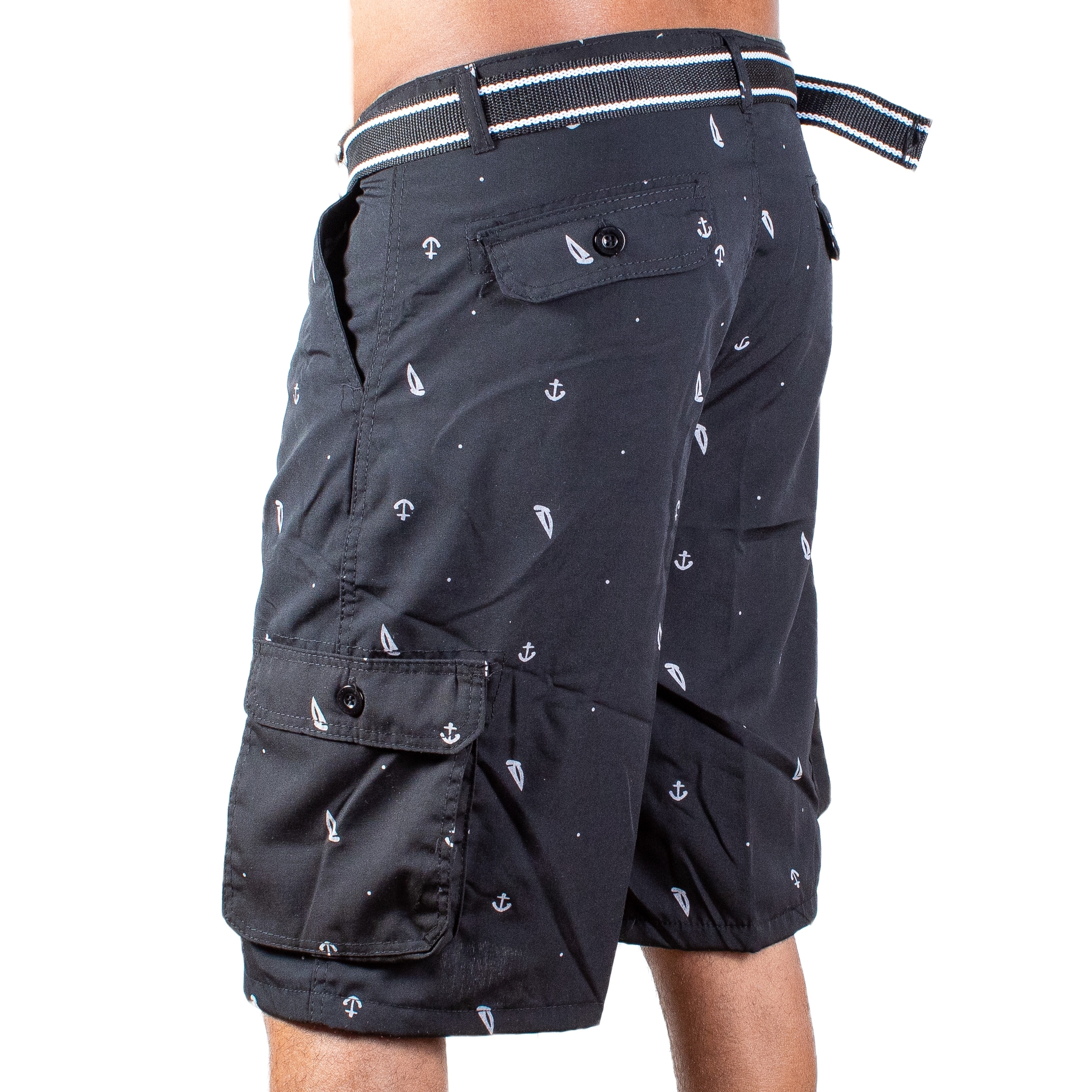 Shorts Casuales Bermuda para Hombre Estilo Nautico Cinturon