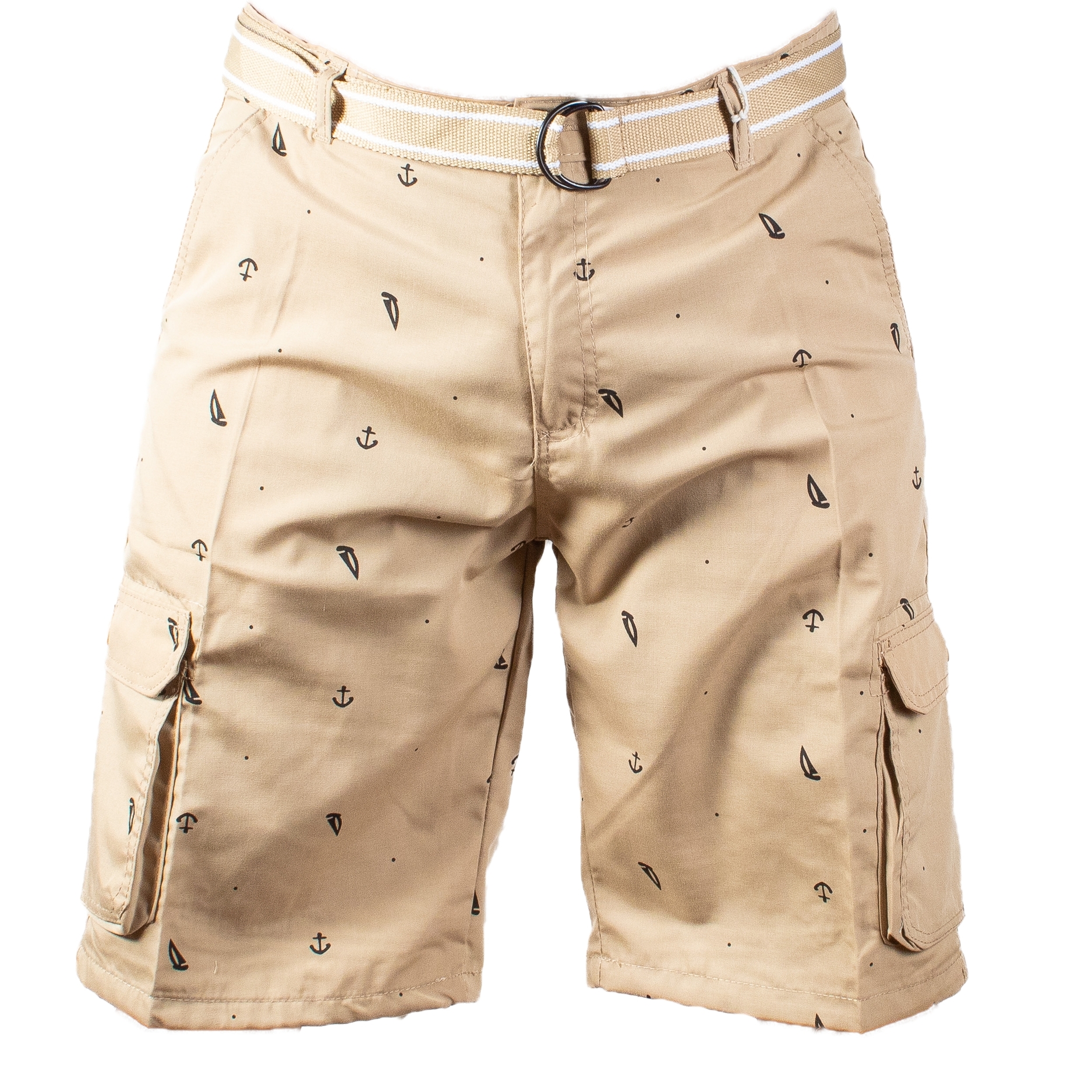 Shorts Casuales Bermuda para Hombre Estilo Nautico Cinturon