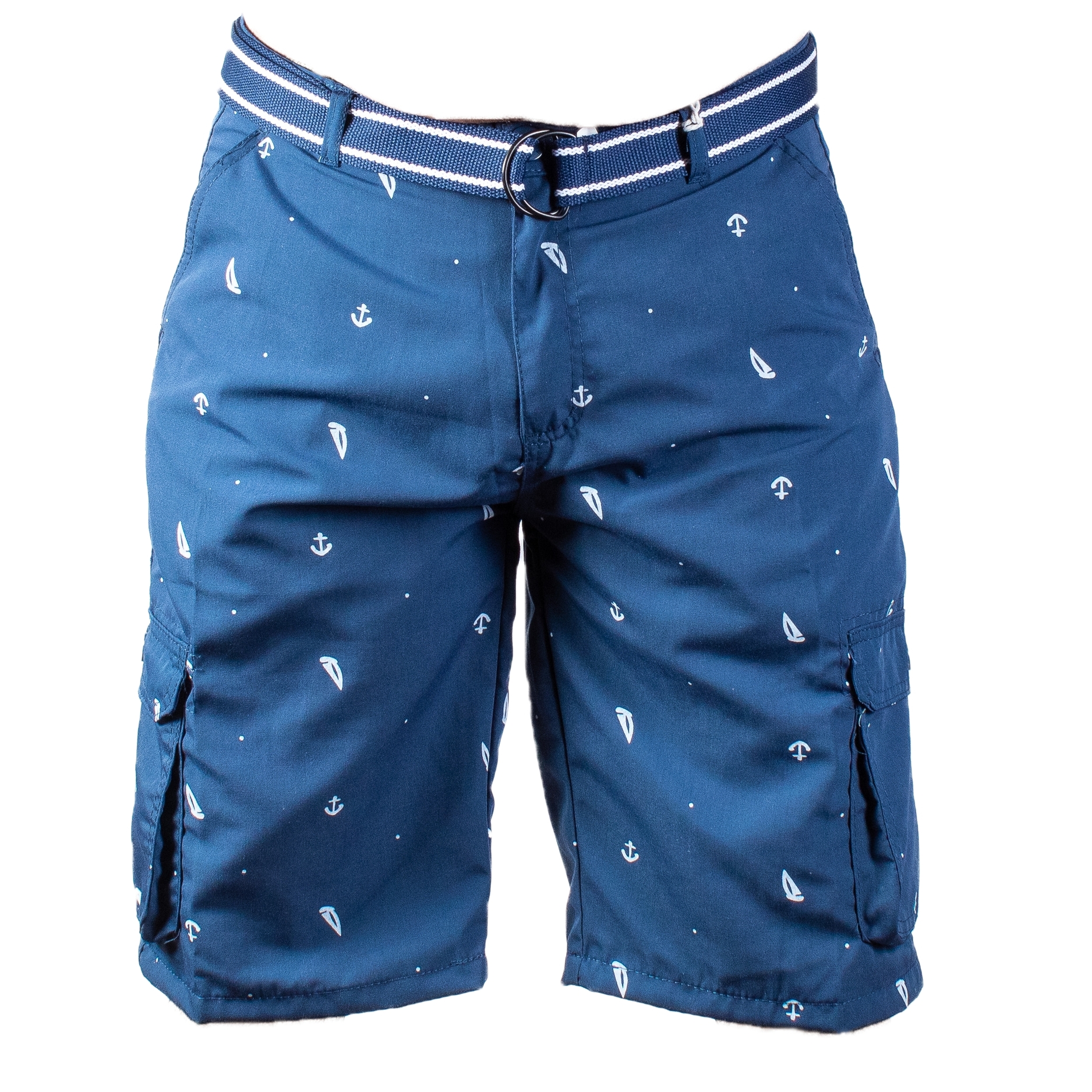 Shorts Casuales Bermuda para Hombre Estilo Nautico Cinturon