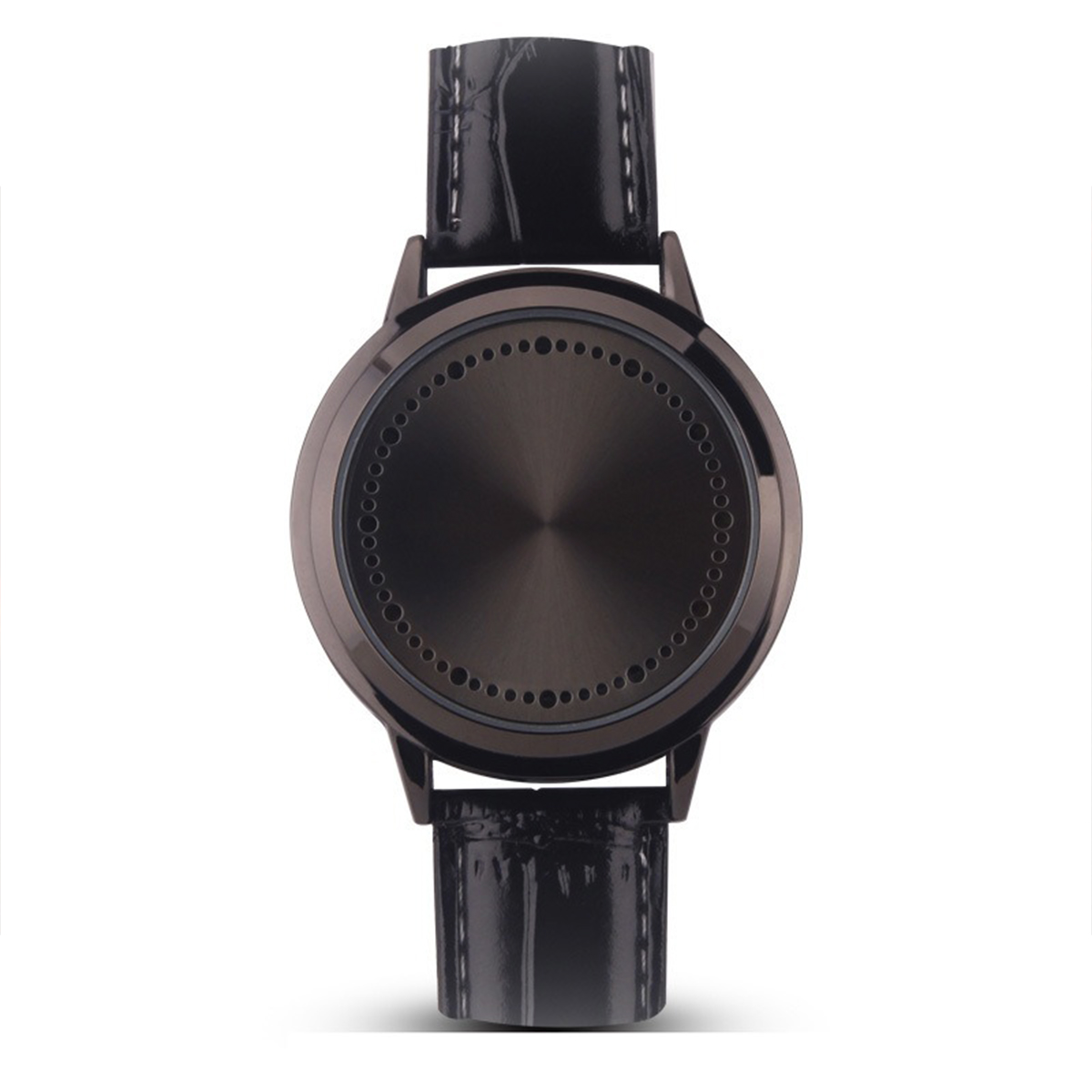 Reloj Digital Led Minimalista Moderno Acero Inoxidable Piel