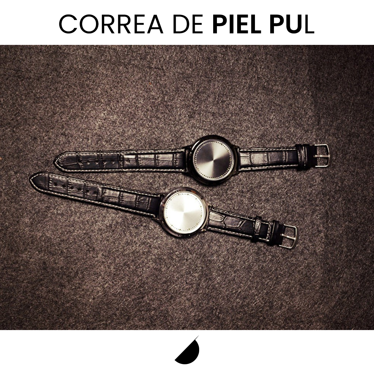 Reloj Digital Led Minimalista Moderno Acero Inoxidable Piel