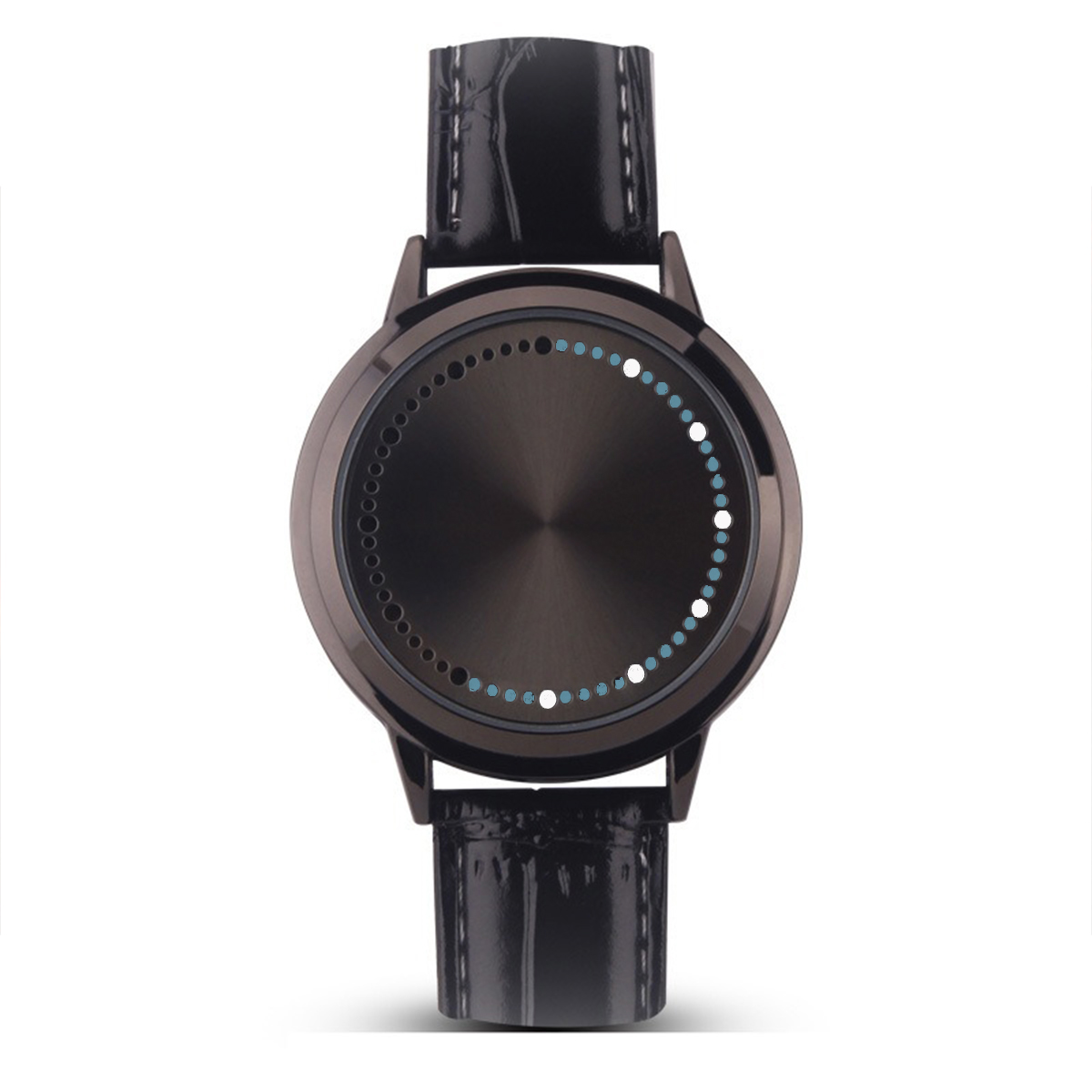 Reloj Digital Led Minimalista Moderno Acero Inoxidable Piel