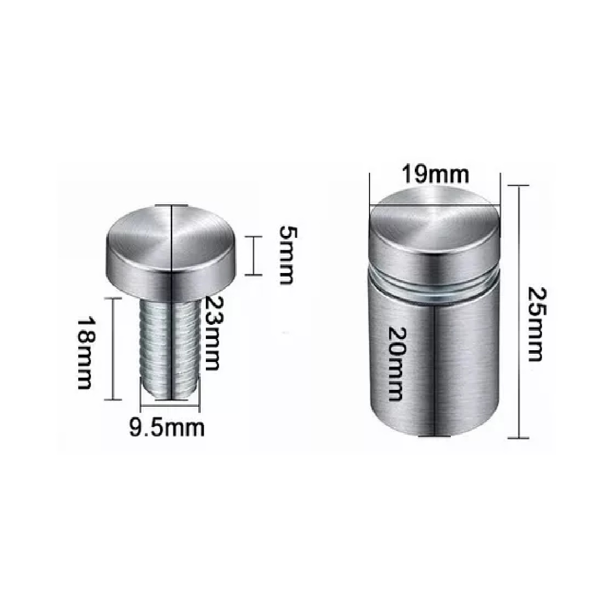 Chapetones De 19x25mm 20 Piezas Incluye Taquetes Y Tornillos