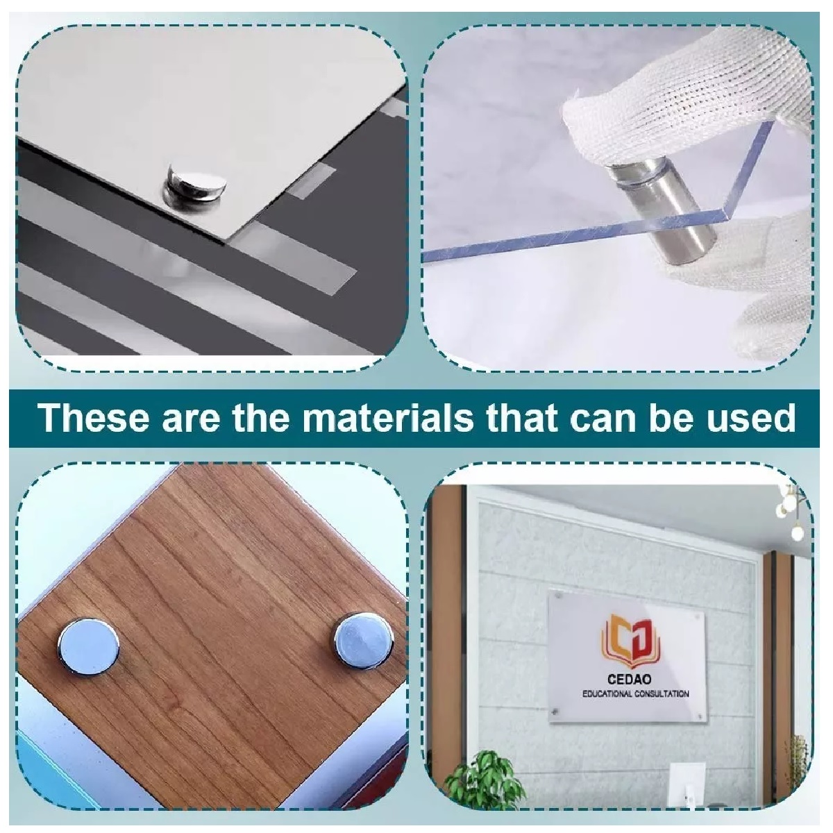 Chapetones De 19x25mm 20 Piezas Incluye Taquetes Y Tornillos