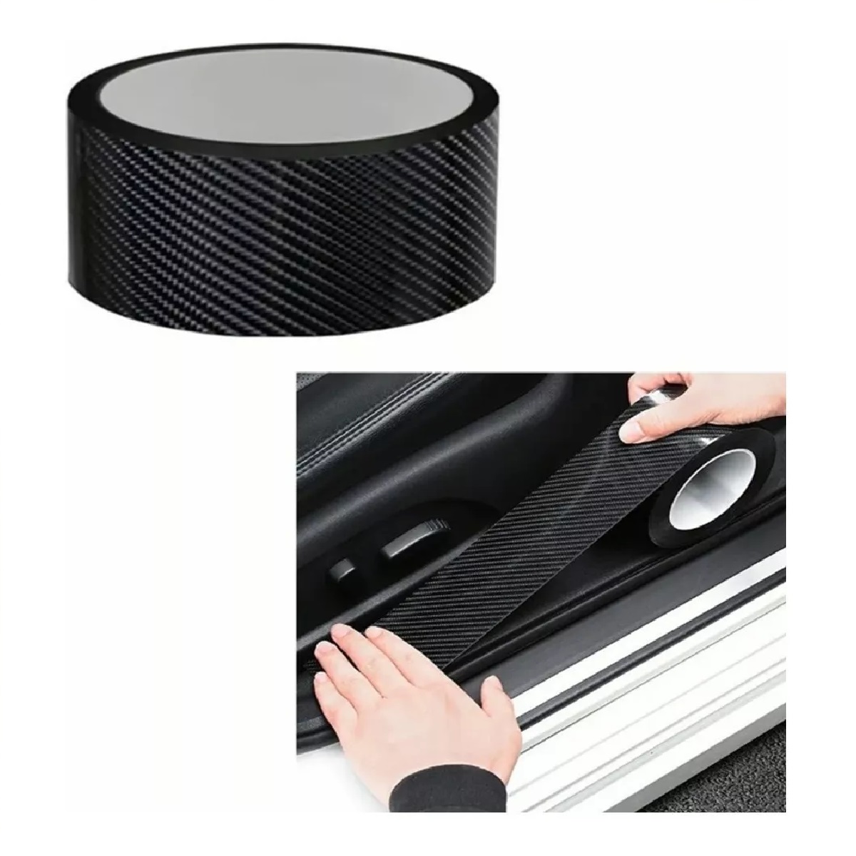 Cinta Protector Embellecedores Estribos Fibra Carbono 5cm
