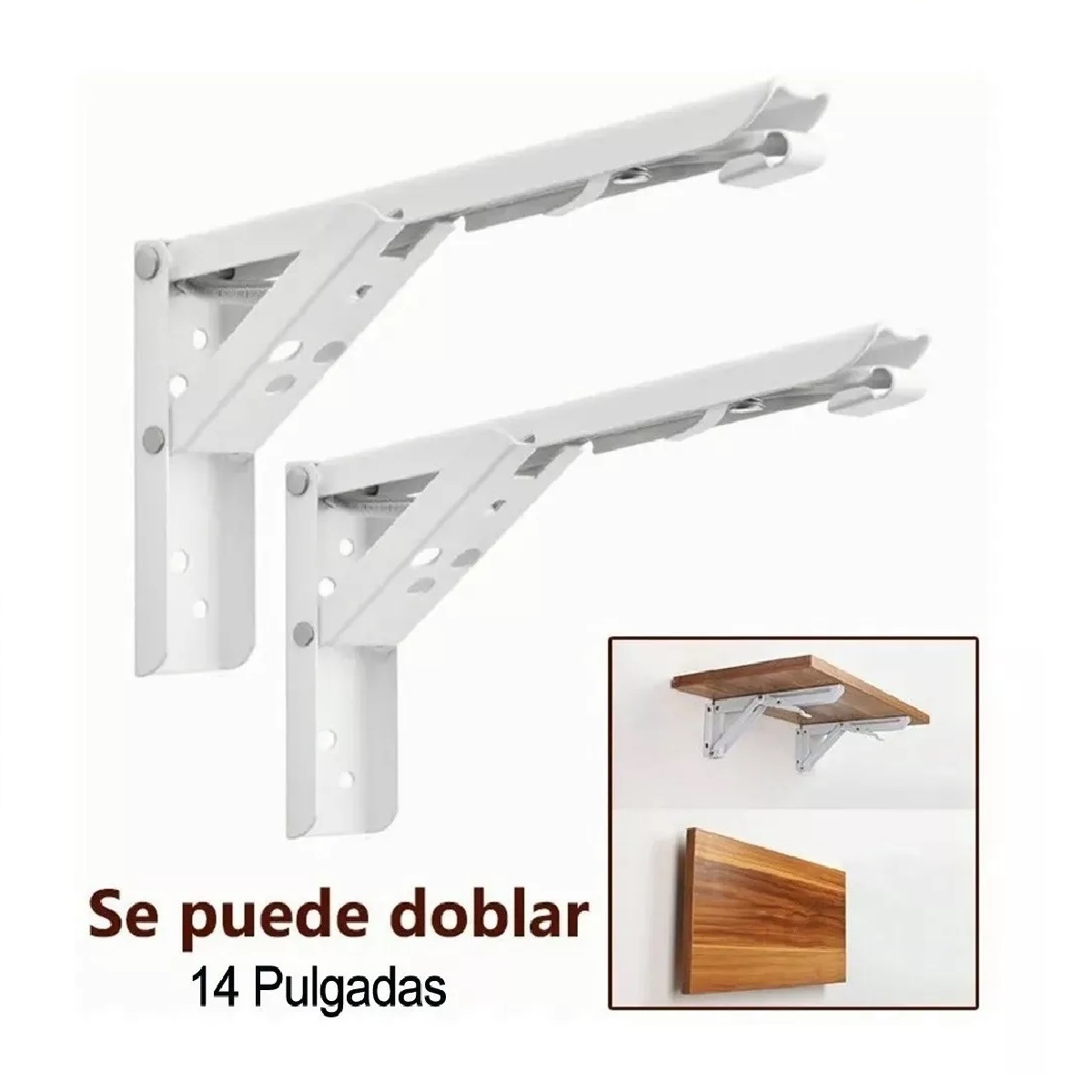 Soporte  Brazo P/repisa Abatible Plegable Par