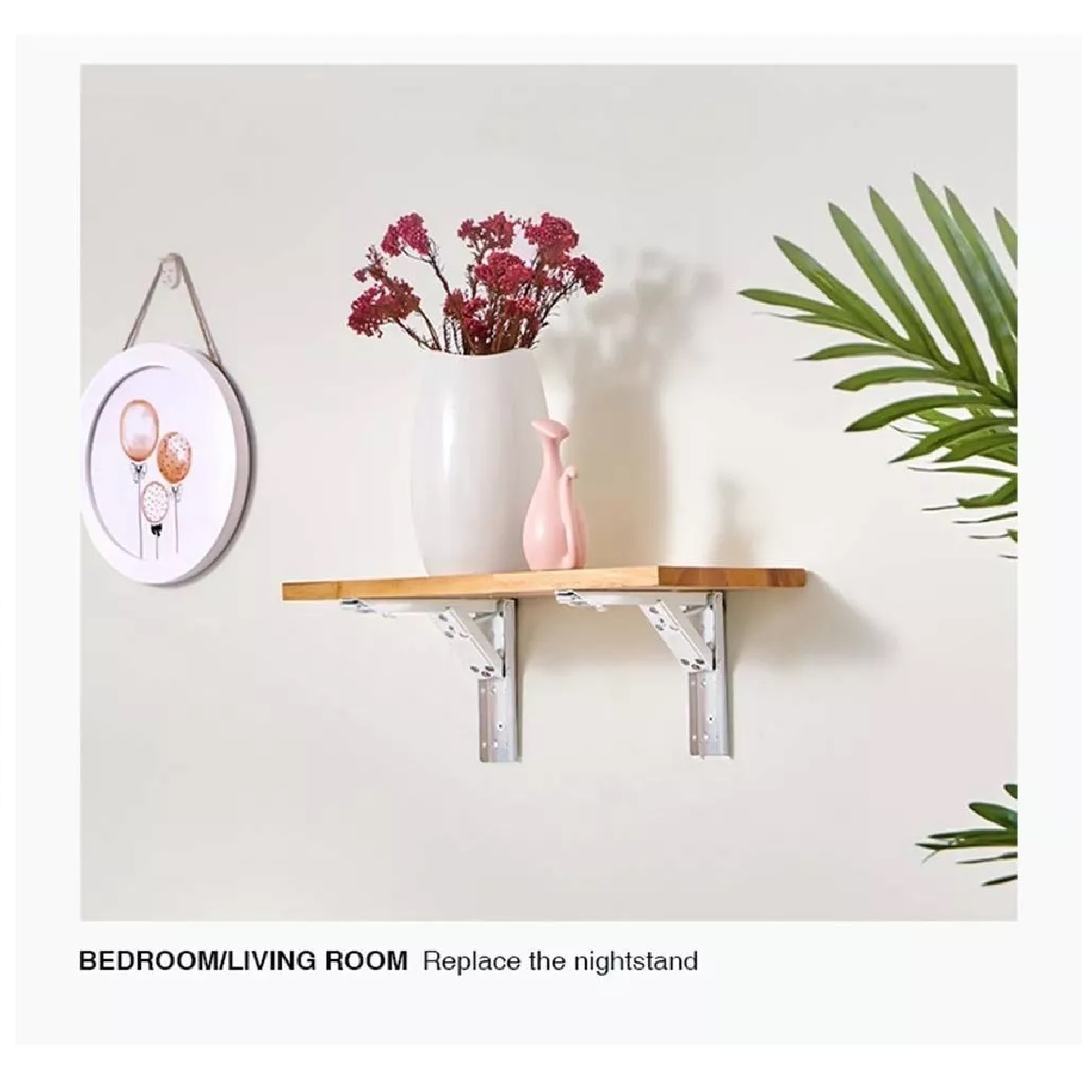 Soporte  Brazo P/repisa Abatible Plegable Par