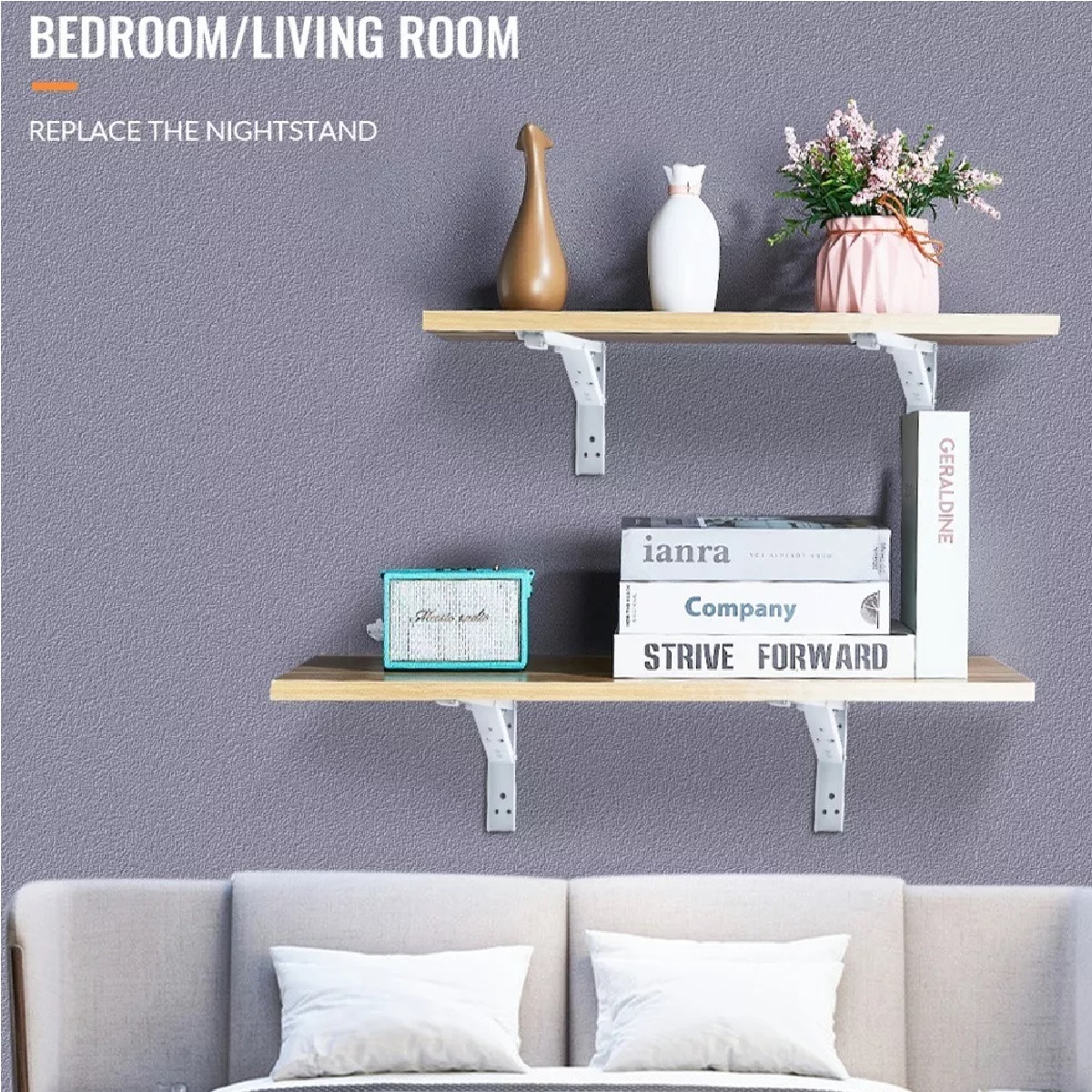 Soporte  Brazo P/repisa Abatible Plegable Par