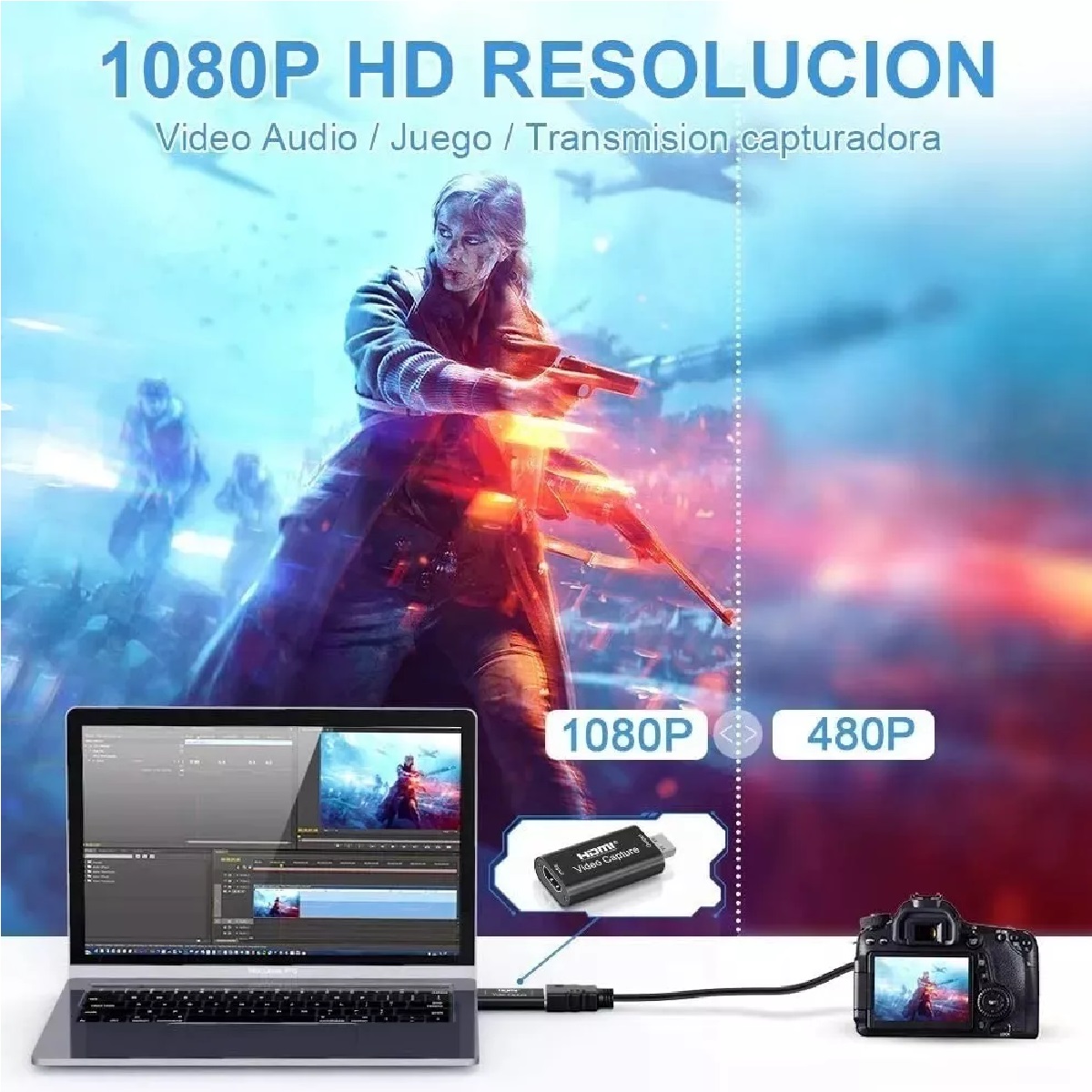 Tarjeta De Captura De Video Y Audio Hdmi A Usb 1080p Usb 2.0